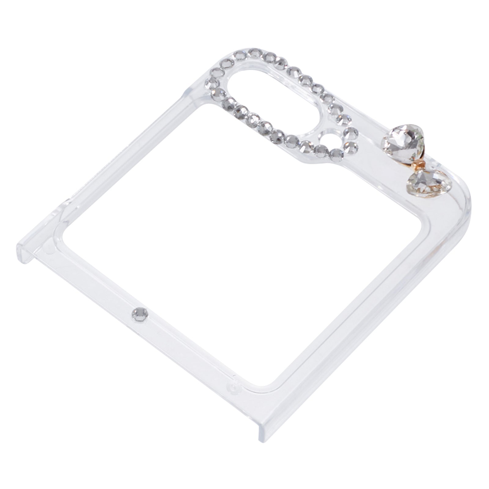 For Samsung Galaxy Z Flip6 5G Case 2-Piece Design Hard Plastic Phone Shell with Rhinestone Decor