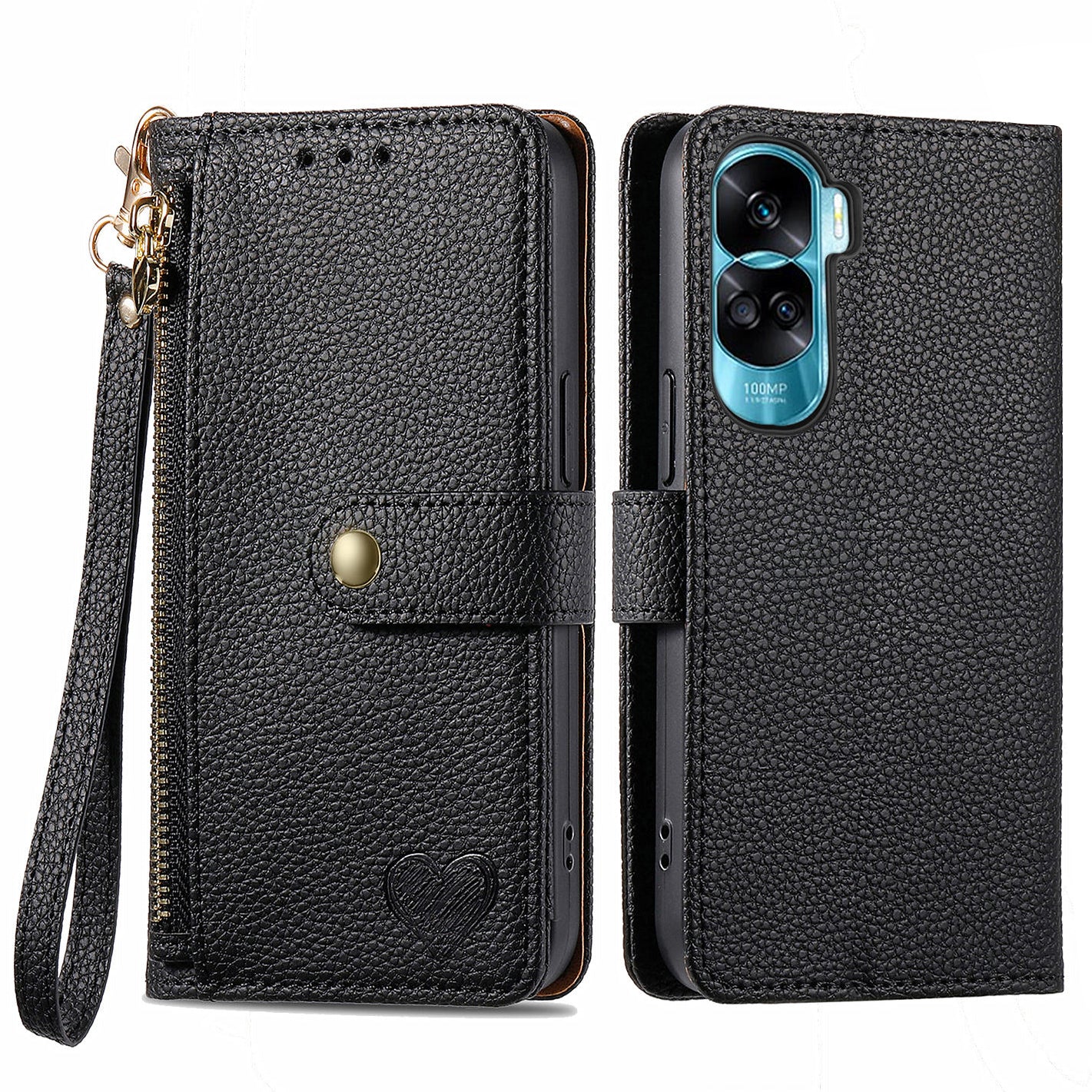 For Honor X50i 5G / 90 Lite 5G Case PU Leather Zipper Wallet Handbag Phone Cover