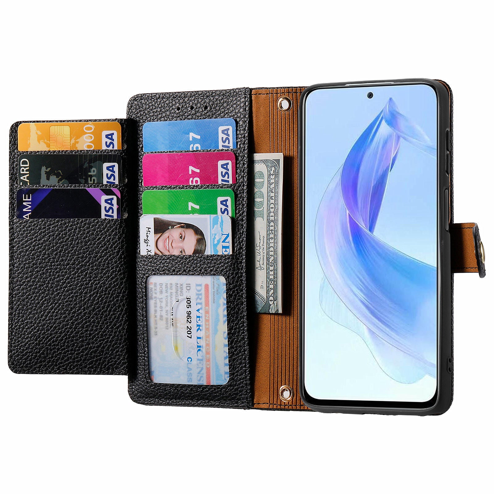 For Honor X50i 5G / 90 Lite 5G Case PU Leather Zipper Wallet Handbag Phone Cover