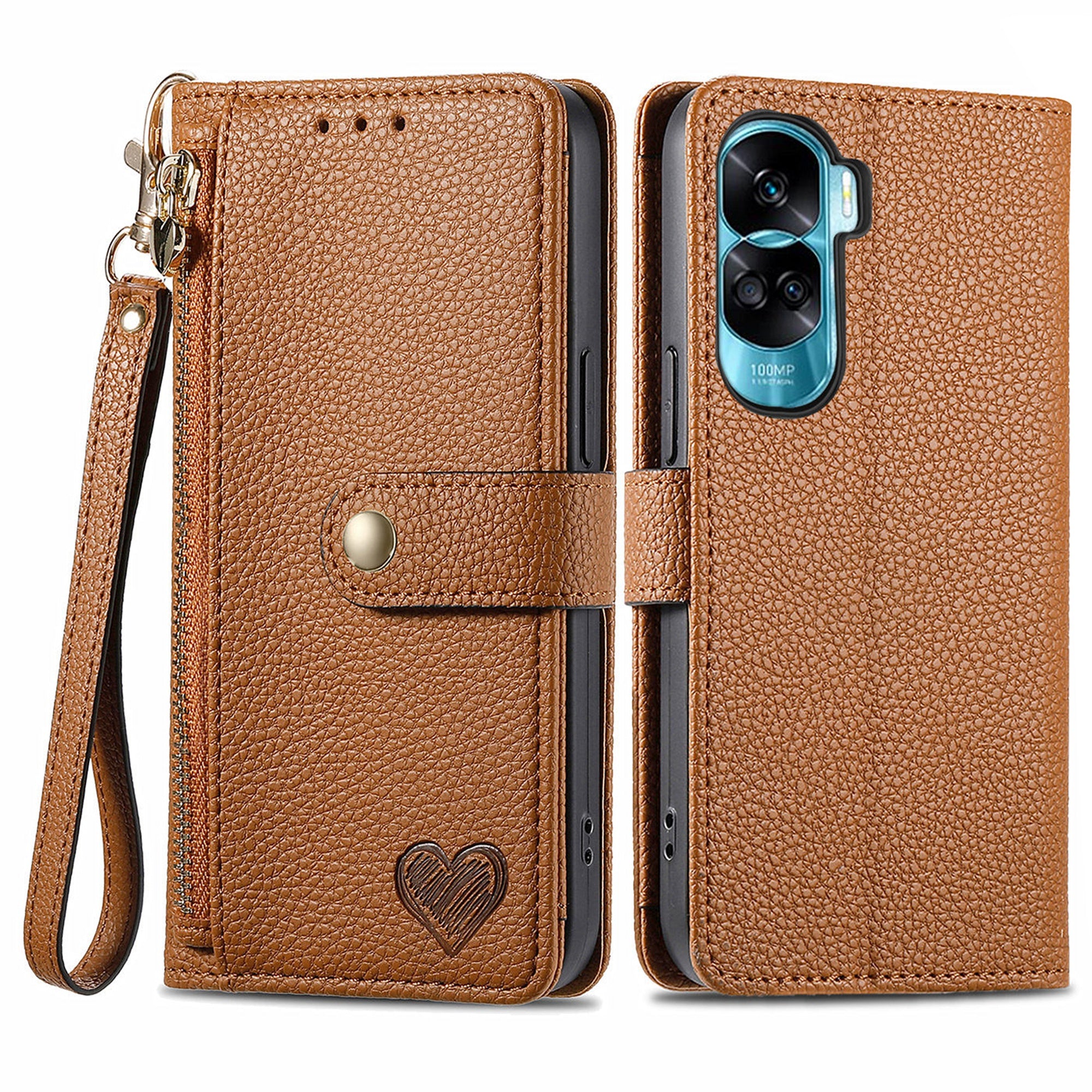 For Honor X50i 5G / 90 Lite 5G Case PU Leather Zipper Wallet Handbag Phone Cover