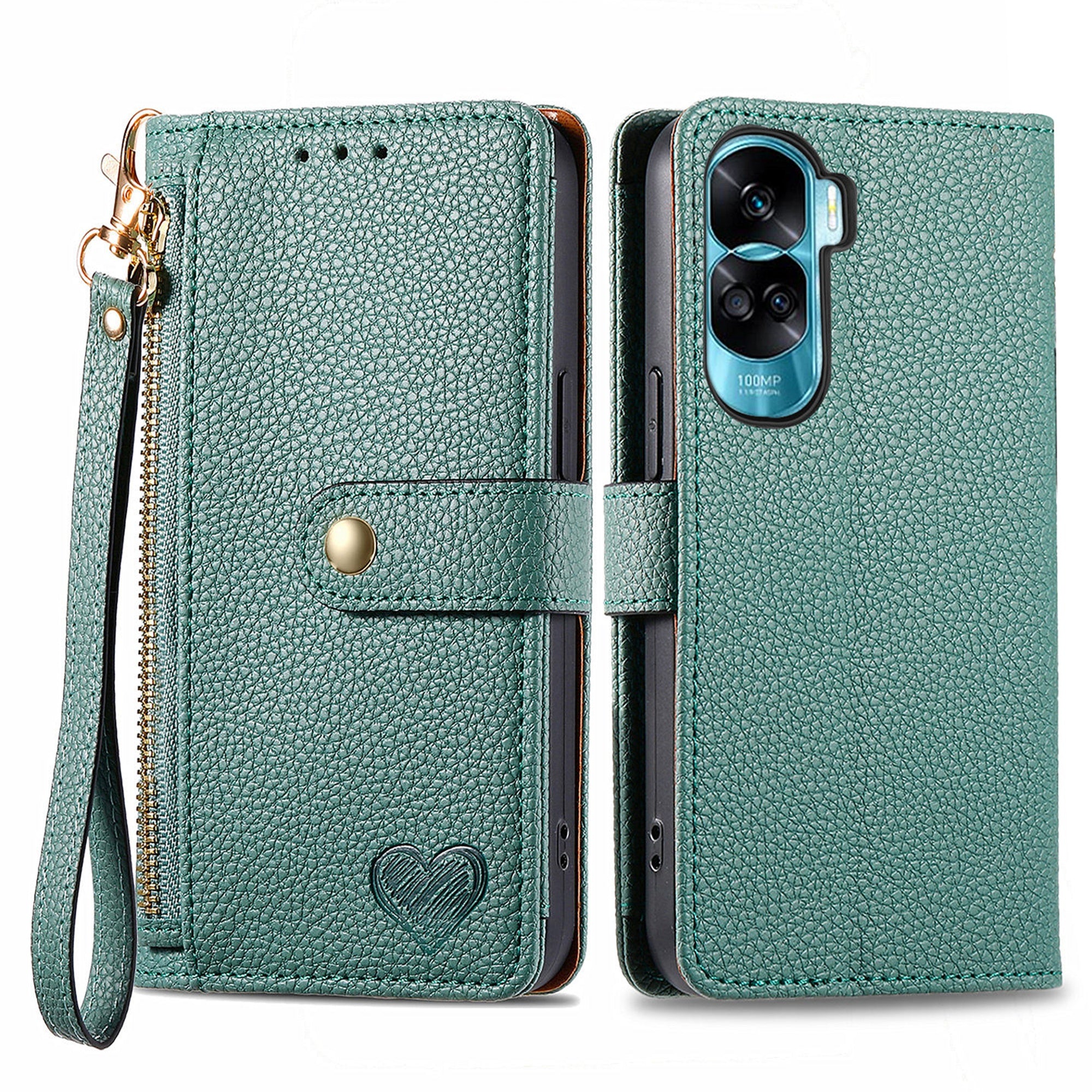 For Honor X50i 5G / 90 Lite 5G Case PU Leather Zipper Wallet Handbag Phone Cover