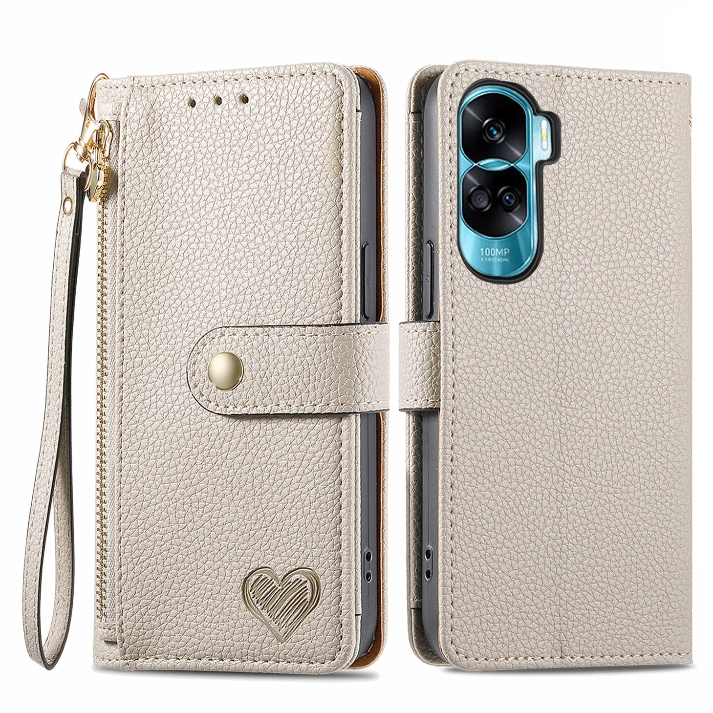 For Honor X50i 5G / 90 Lite 5G Case PU Leather Zipper Wallet Handbag Phone Cover