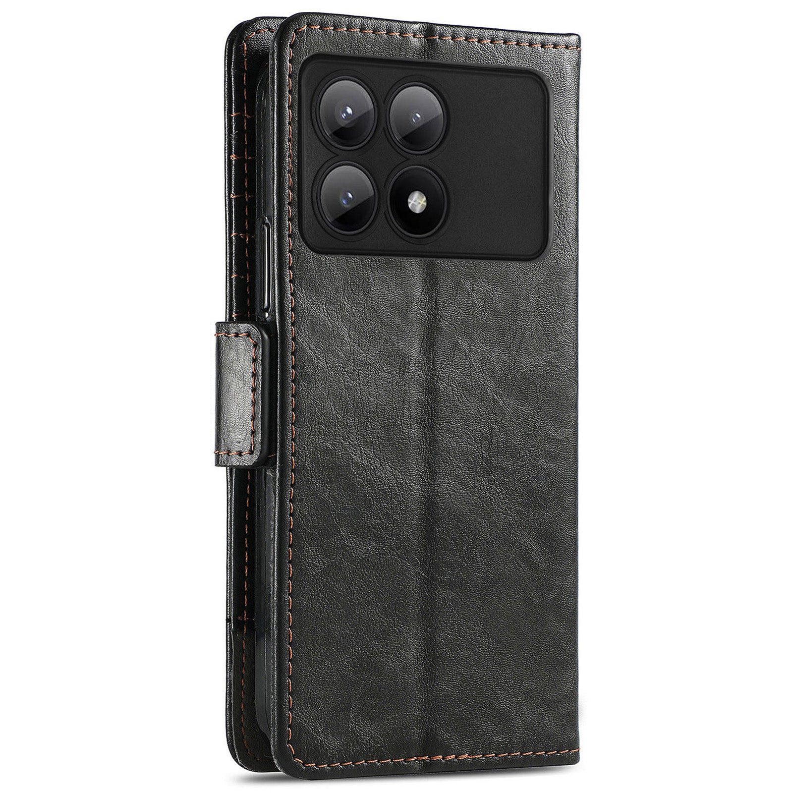CASENEO 002 Series For Xiaomi Redmi K70E 5G / Poco X6 Pro 5G Wallet Case RFID Blocking PU Leather Phone Cover