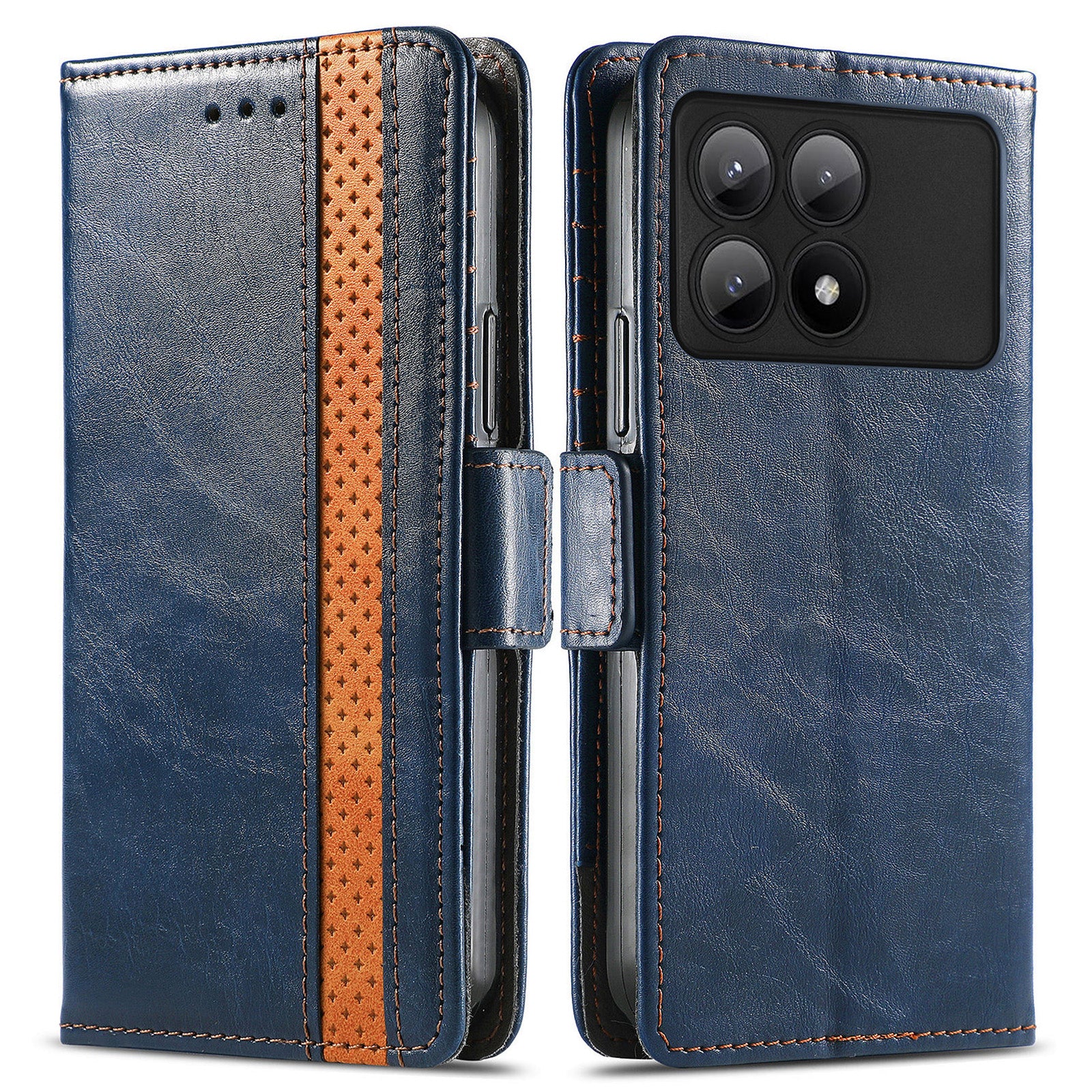 CASENEO 002 Series For Xiaomi Redmi K70E 5G / Poco X6 Pro 5G Wallet Case RFID Blocking PU Leather Phone Cover