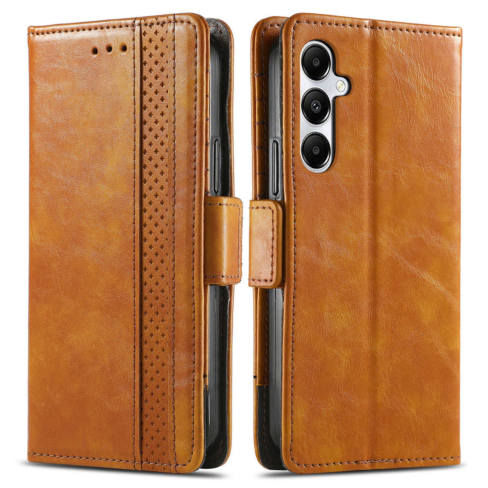 CASENEO 002 Series For Samsung Galaxy A35 5G Case RFID Blocking PU Leather Stand Flip Phone Cover