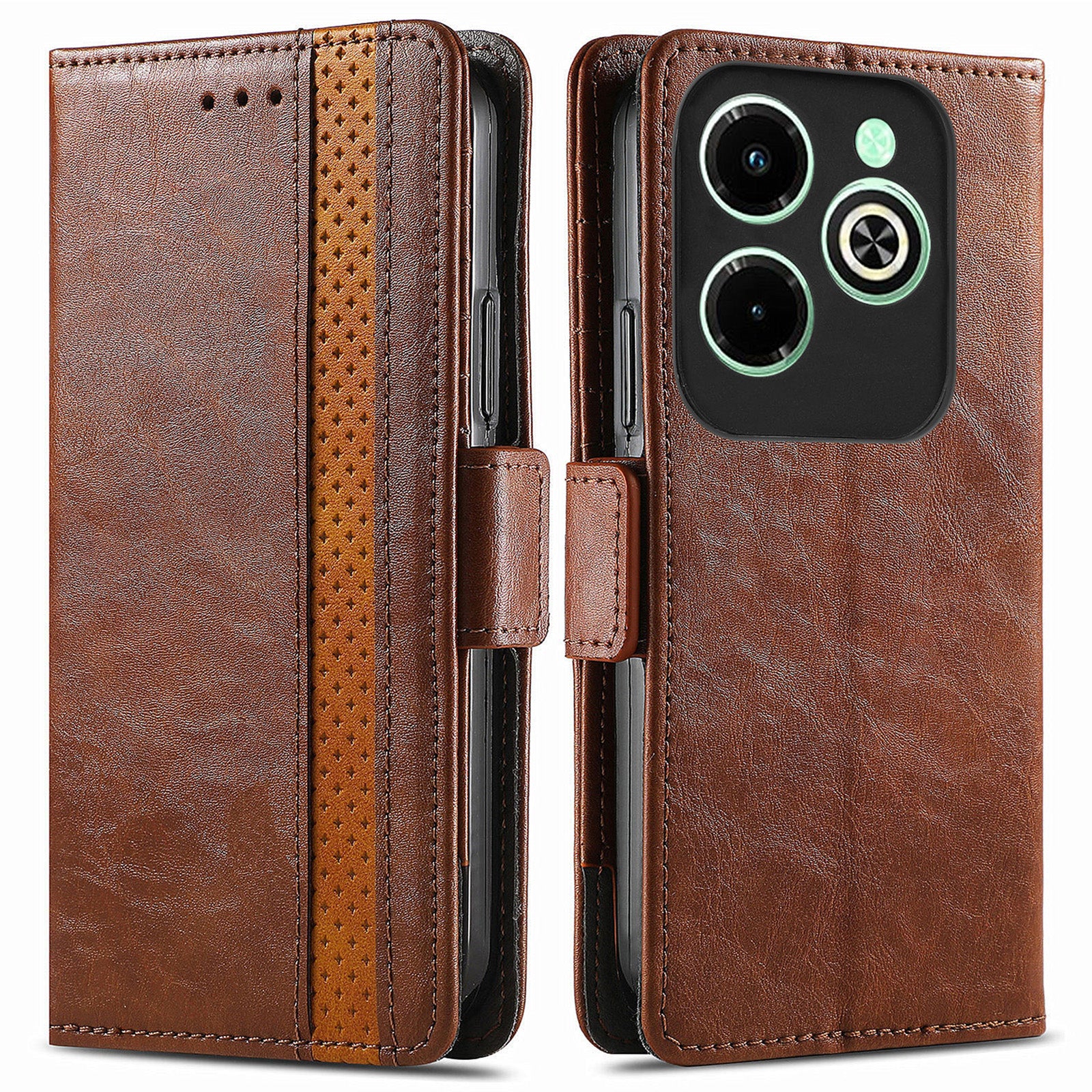 CASENEO 002 Series For Transsion Infinix Hot 40i Case RFID Blocking Leather Wallet Stand Phone Cover