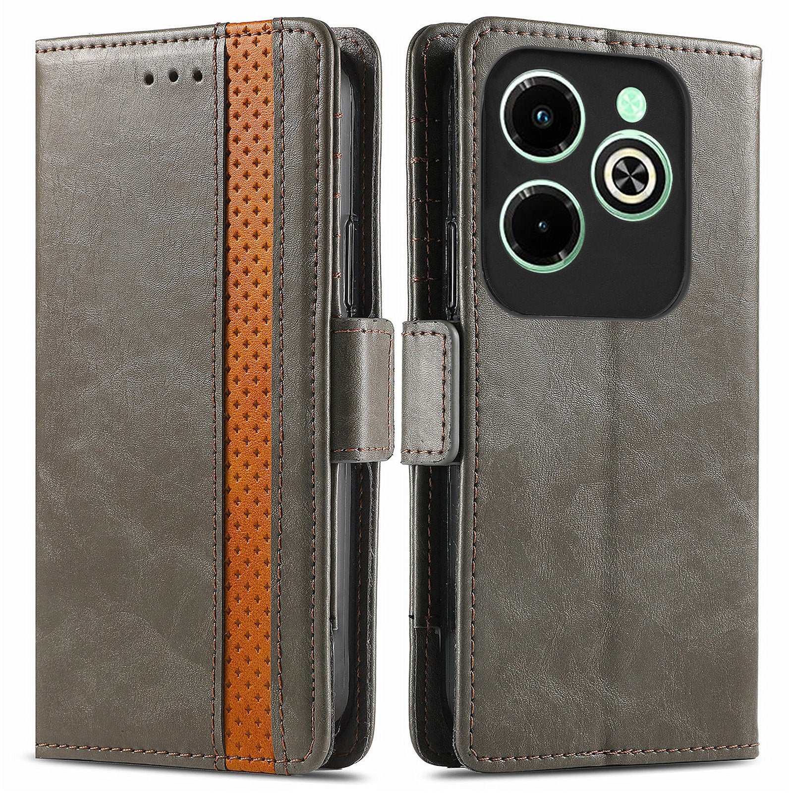 CASENEO 002 Series For Transsion Infinix Hot 40i Case RFID Blocking Leather Wallet Stand Phone Cover