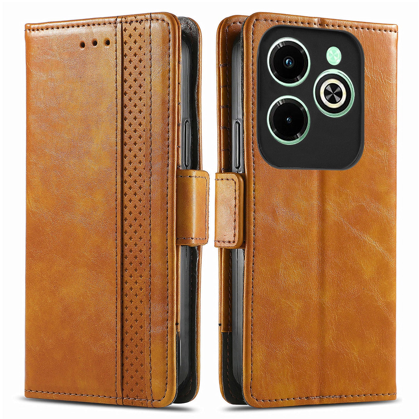 CASENEO 002 Series For Transsion Infinix Hot 40i Case RFID Blocking Leather Wallet Stand Phone Cover