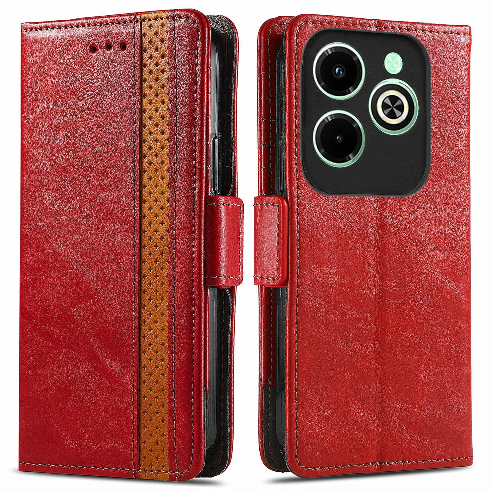 CASENEO 002 Series For Transsion Infinix Hot 40i Case RFID Blocking Leather Wallet Stand Phone Cover