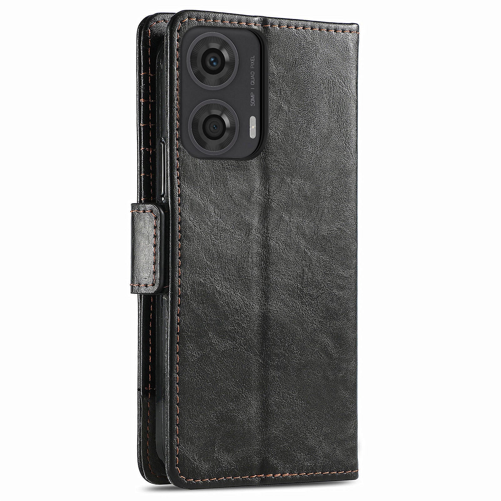 CASENEO 002 Series For Motorola Moto G24 4G / G04 4G Magnetic Phone Case RFID Blocking Splicing Leather Cover