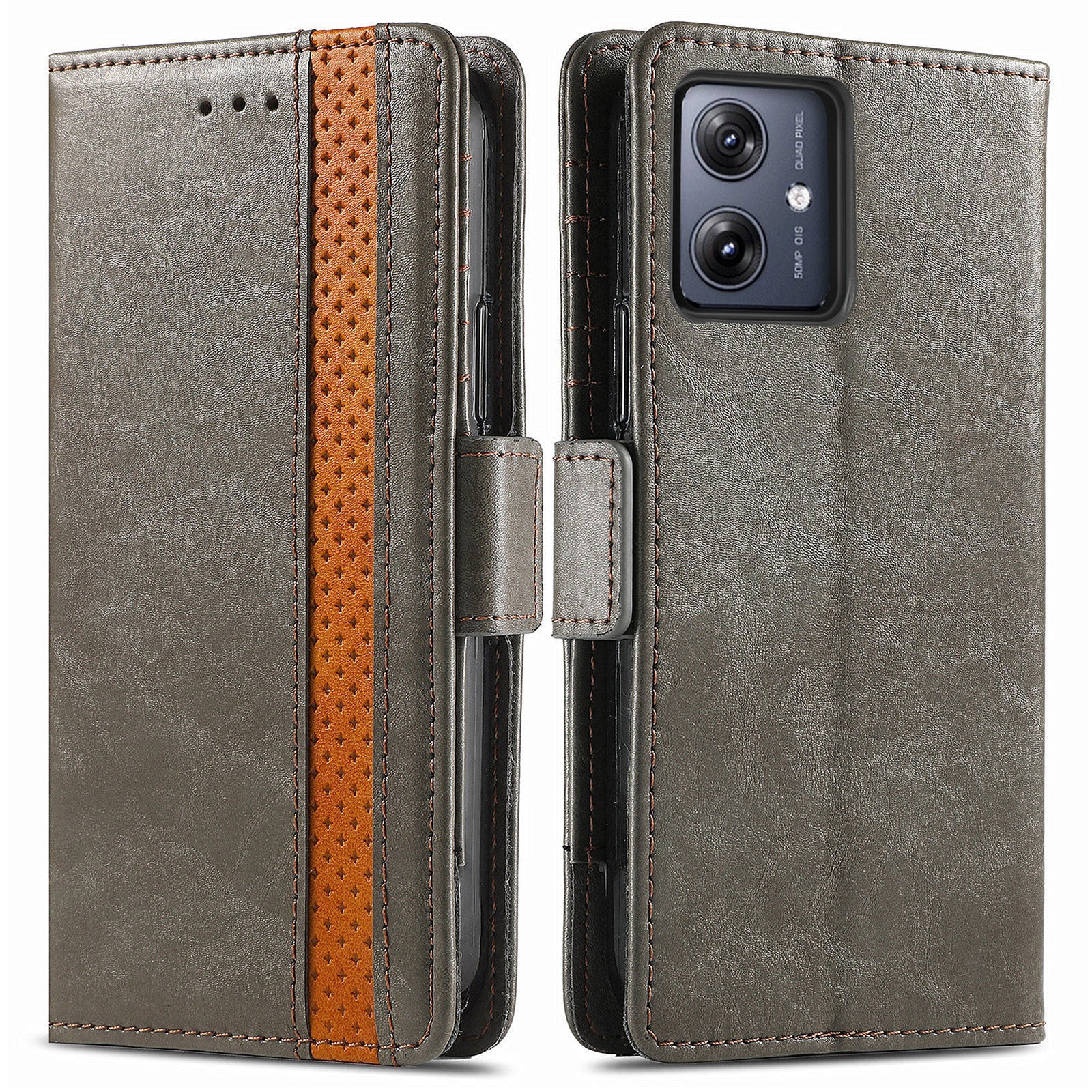 CASENEO 002 Series For Motorola Moto G54 5G Wallet Case RFID Blocking PU Leather Flip Phone Cover