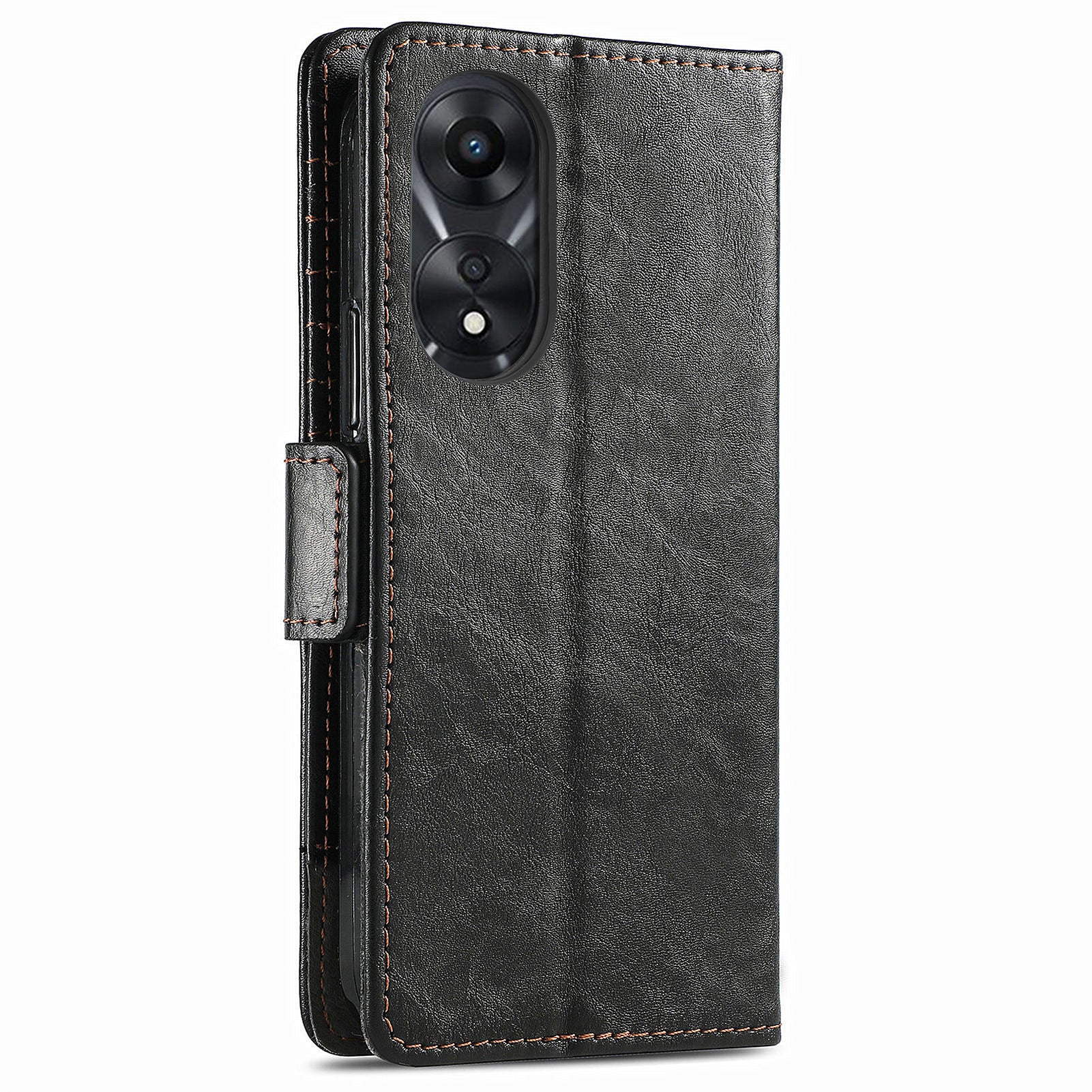 CASENEO 002 Series For Oppo A58 4G Wallet Phone Case RFID Blocking PU Leather Folio Flip Cover