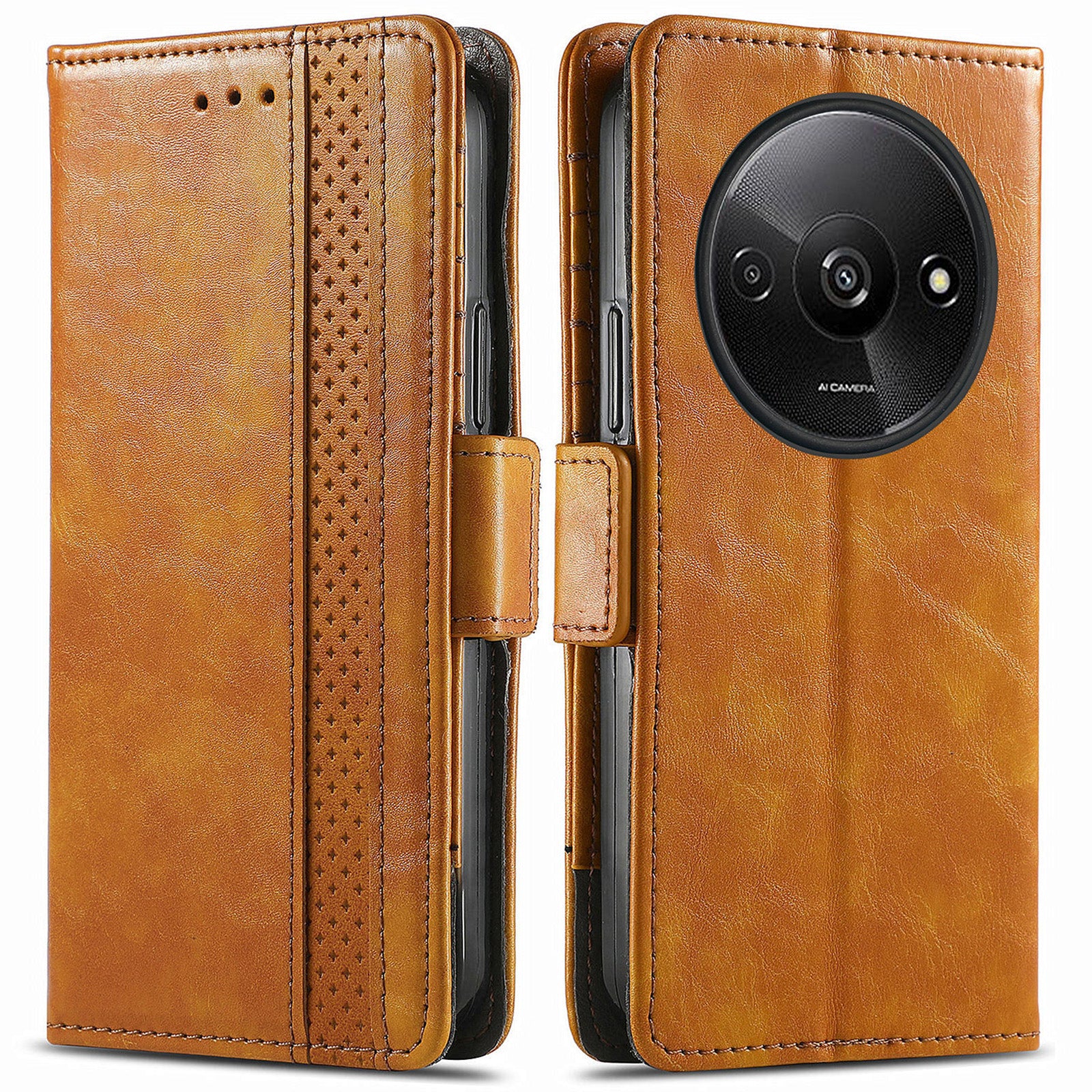CASENEO 002 Series For Xiaomi Redmi A3 / Poco C61 4G Case PU Leather Protective Wallet Phone Cover