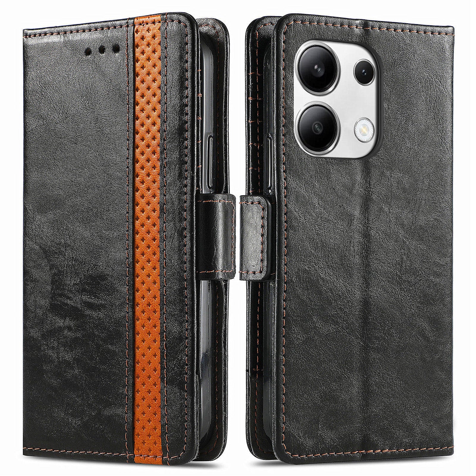 CASENEO 002 Series For Xiaomi Redmi Note 13 4G PU Leather Case RFID Blocking Wallet Phone Cover