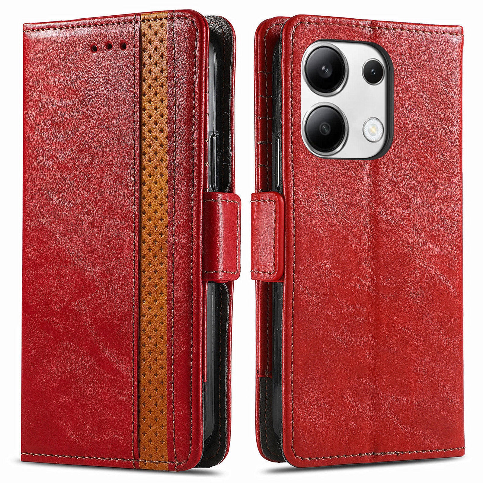 CASENEO 002 Series For Xiaomi Redmi Note 13 4G PU Leather Case RFID Blocking Wallet Phone Cover