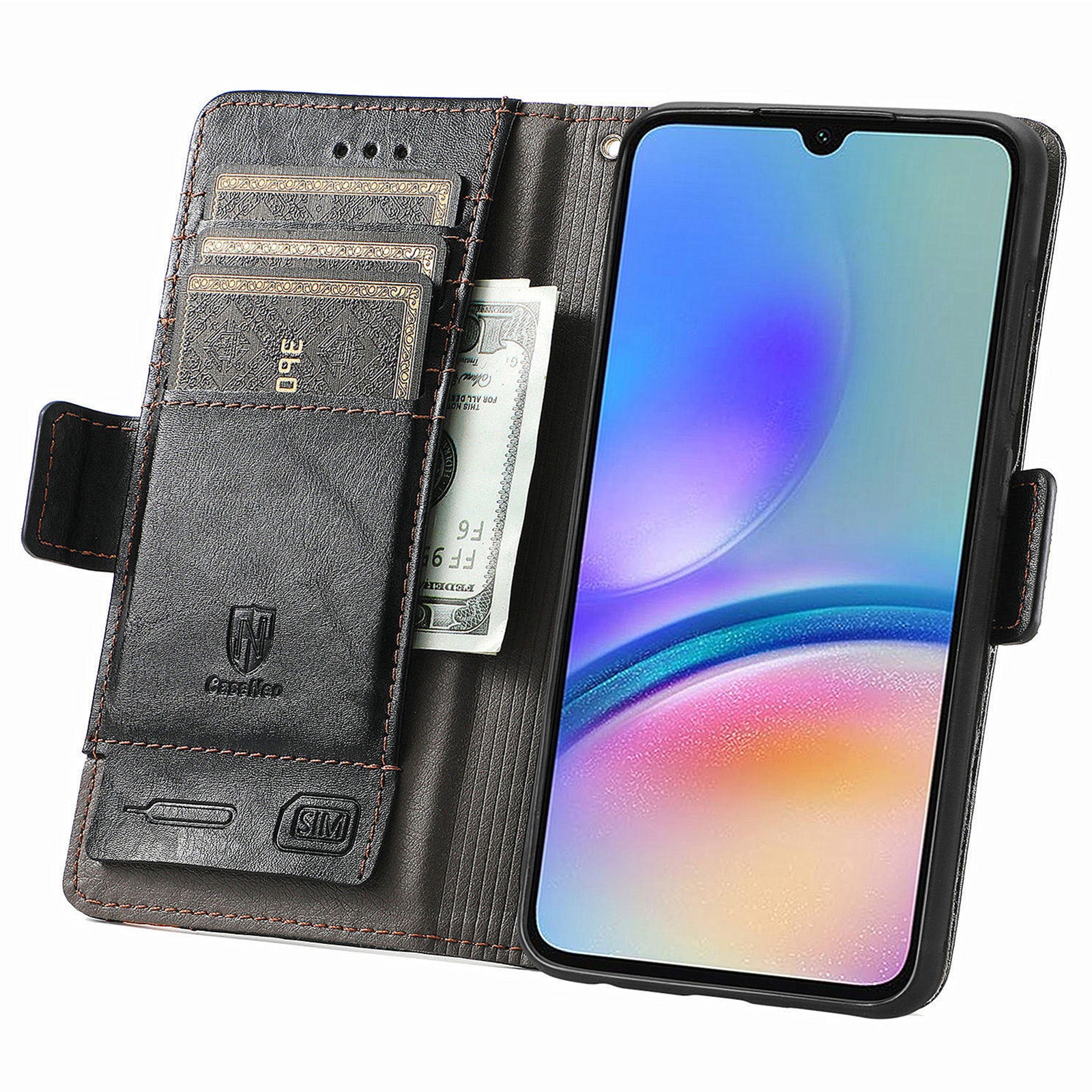 CASENEO 002 Series For Samsung Galaxy A05s 4G Case RFID Blocking PU Leather Flip Phone Cover