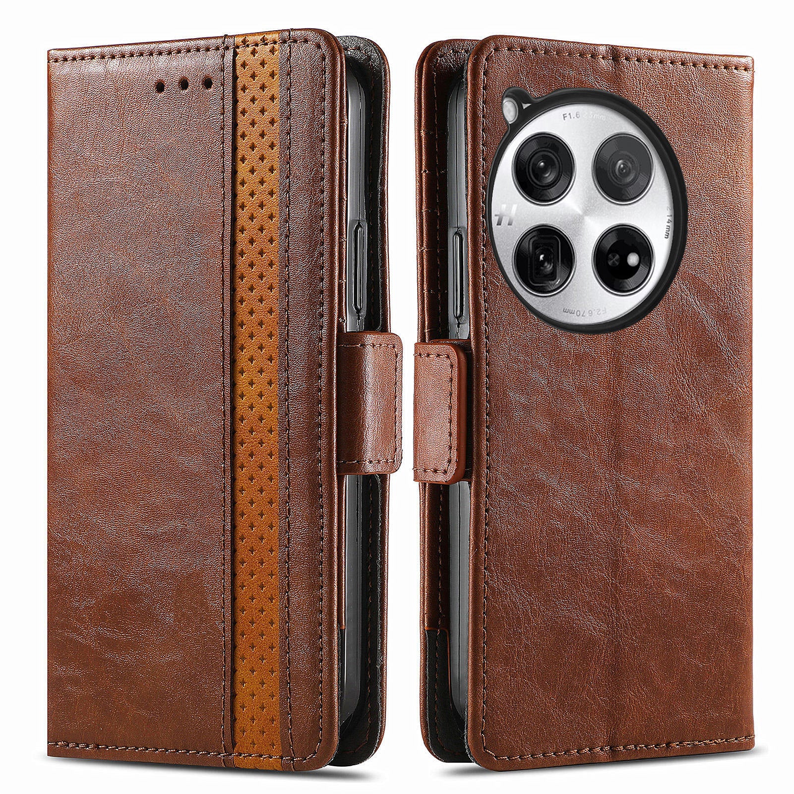 CASENEO 002 Series For OnePlus 12 5G Case Stand Flip PU Leather RFID Blocking Phone Cover