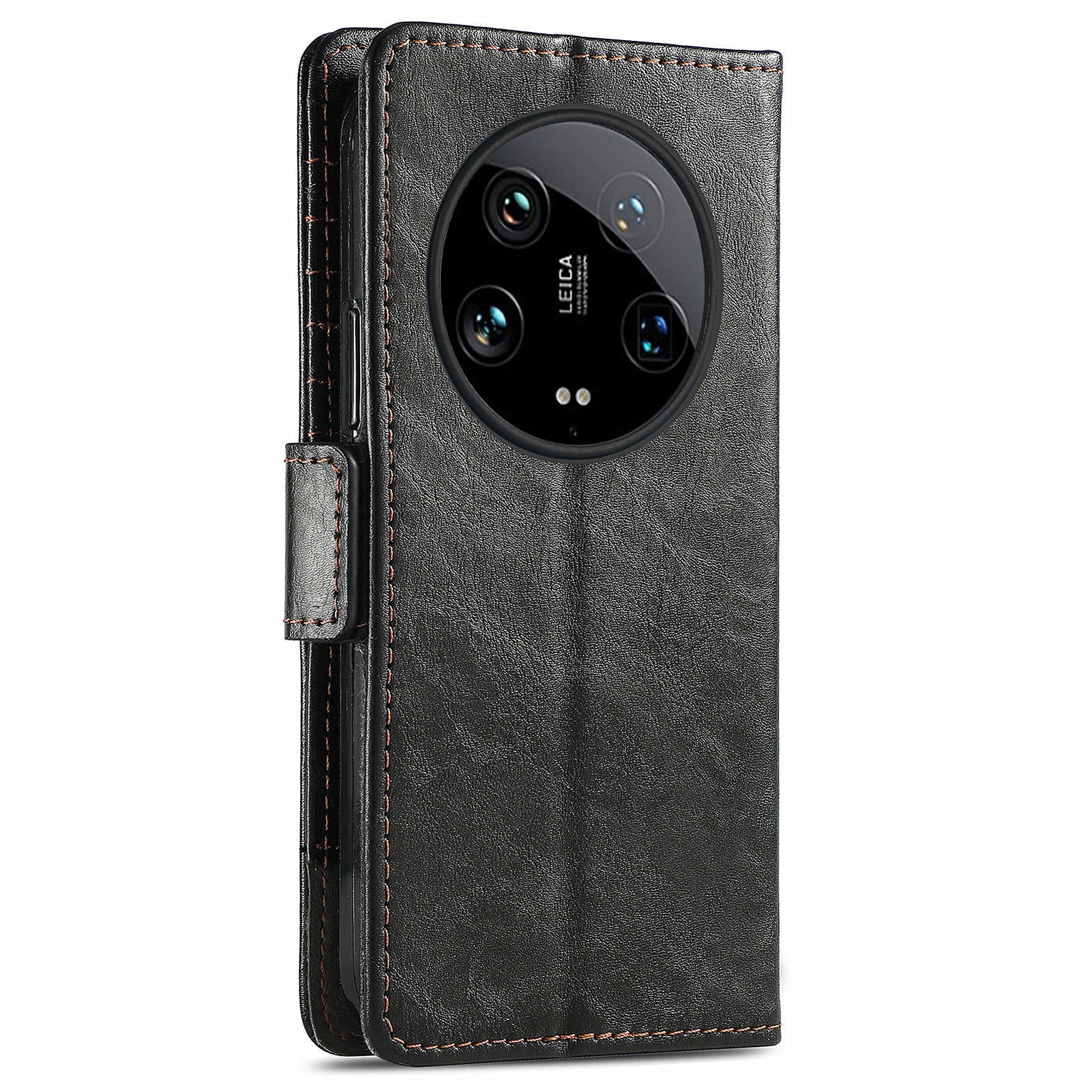 CASENEO 002 Series For Xiaomi 14 Ultra Case PU Leather RFID Blocking Folio Phone Cover
