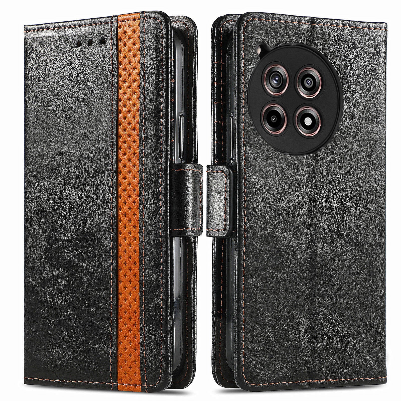 CASENEO 002 Series For OnePlus 12R 5G / Ace 3 5G Case Leather Wallet Splicing Phone Cover
