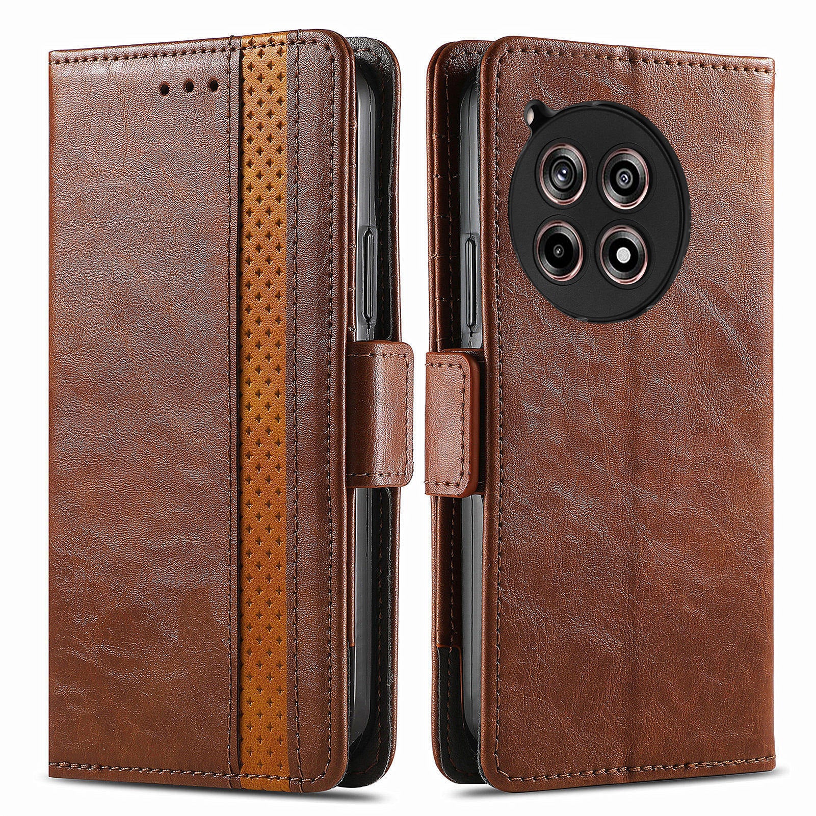 CASENEO 002 Series For OnePlus 12R 5G / Ace 3 5G Case Leather Wallet Splicing Phone Cover