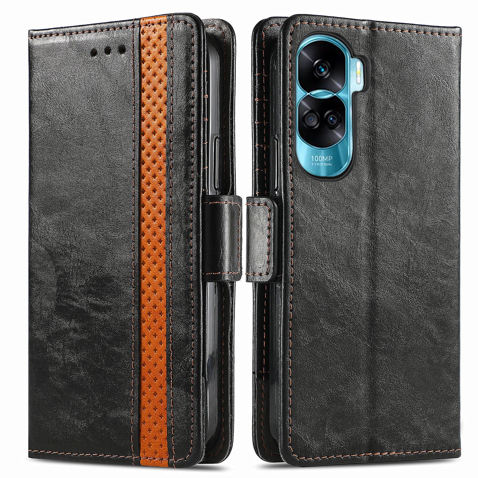CASENEO 002 Series For Honor X50i 5G / 90 Lite 5G Case Wallet PU Leather RFID Blocking Phone Cover