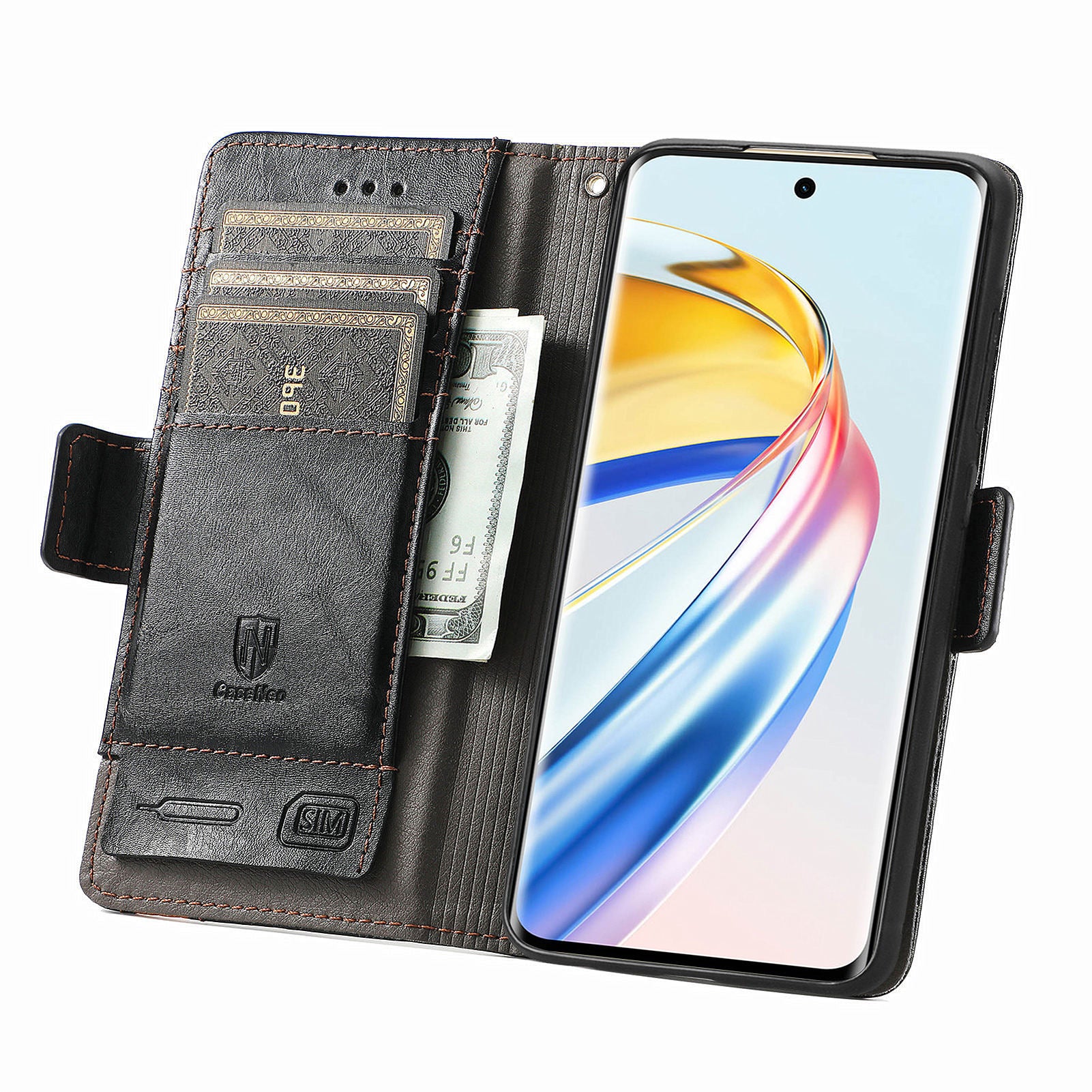 CASENEO 002 Series For Honor X9b 5G / X50 5G / Magic6 Lite 5G Leather Wallet Case Stand Phone Cover