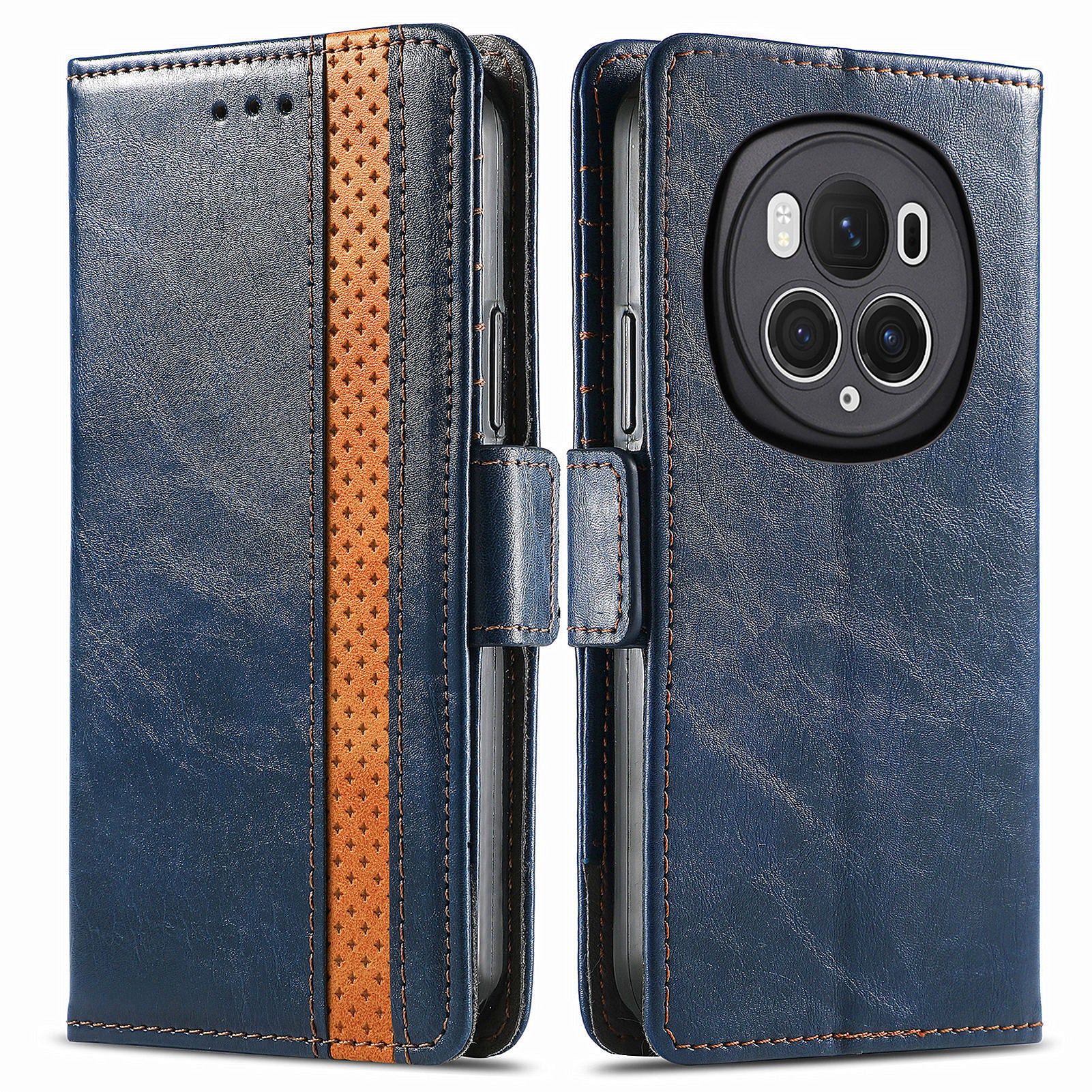 CASENEO 002 Series For Honor Magic6 Pro 5G Leather Case RFID Blocking Wallet Splicing Phone Cover