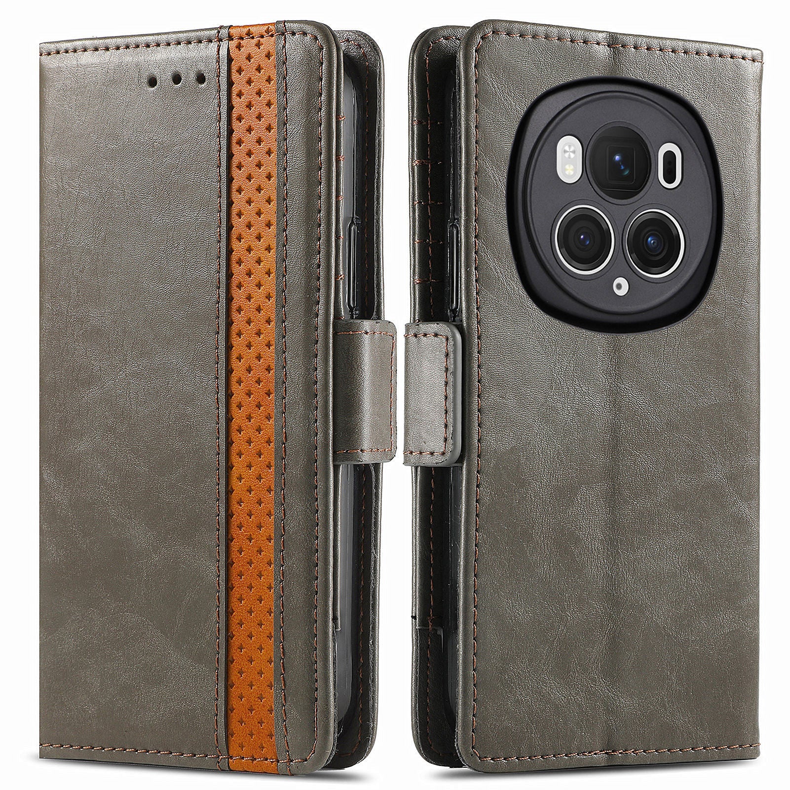 CASENEO 002 Series For Honor Magic6 Pro 5G Leather Case RFID Blocking Wallet Splicing Phone Cover