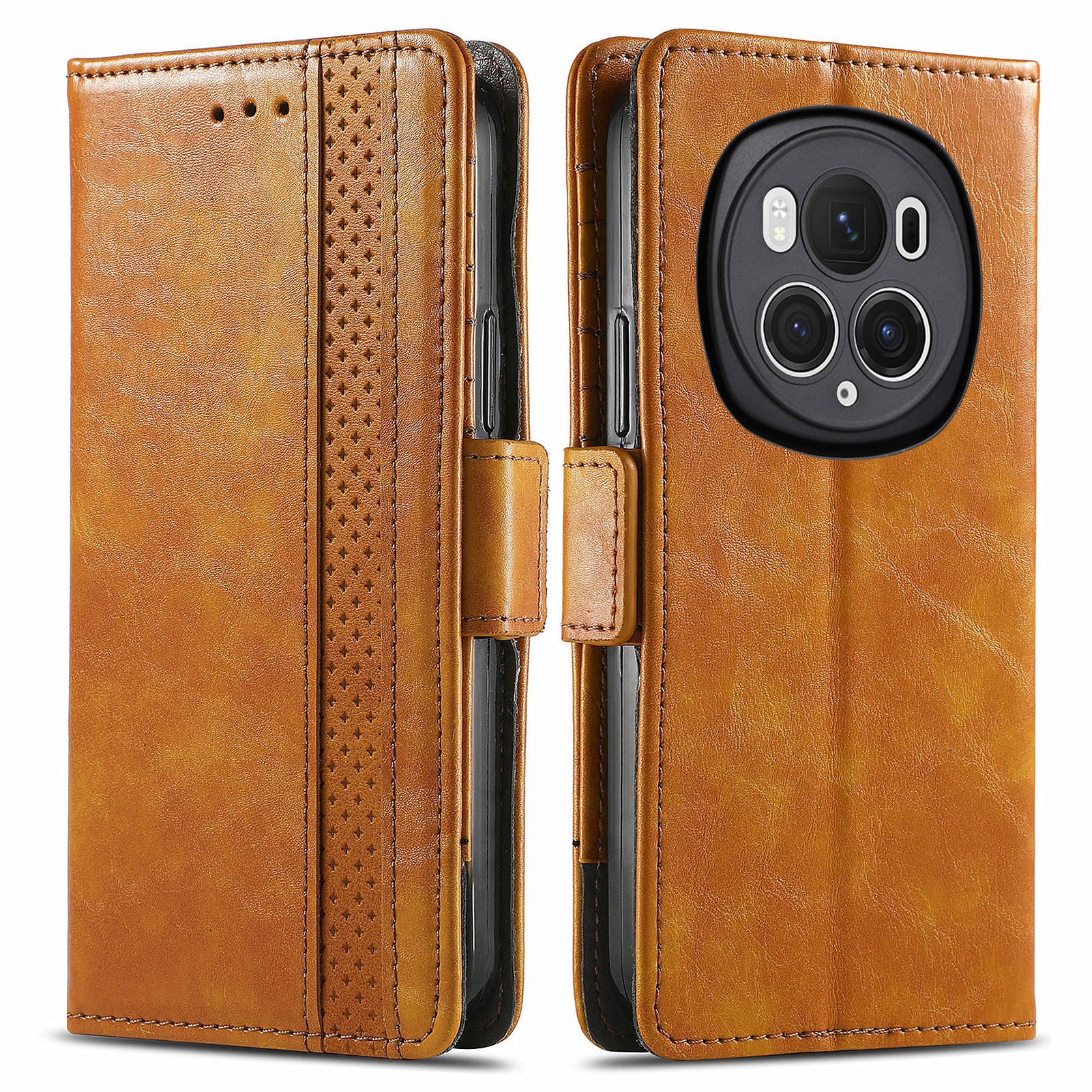 CASENEO 002 Series For Honor Magic6 Pro 5G Leather Case RFID Blocking Wallet Splicing Phone Cover