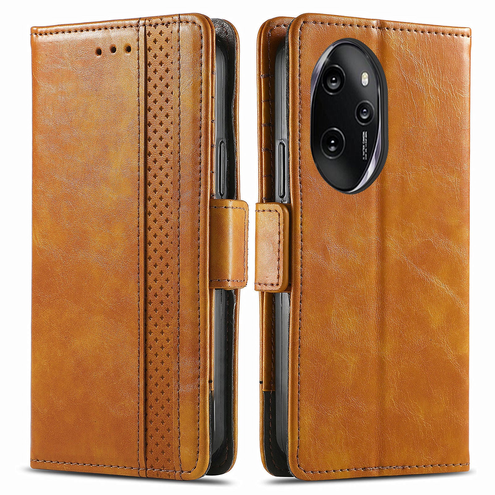 CASENEO 002 Series For Honor 100 Pro 5G Wallet Case RFID Blocking PU Leather Phone Cover