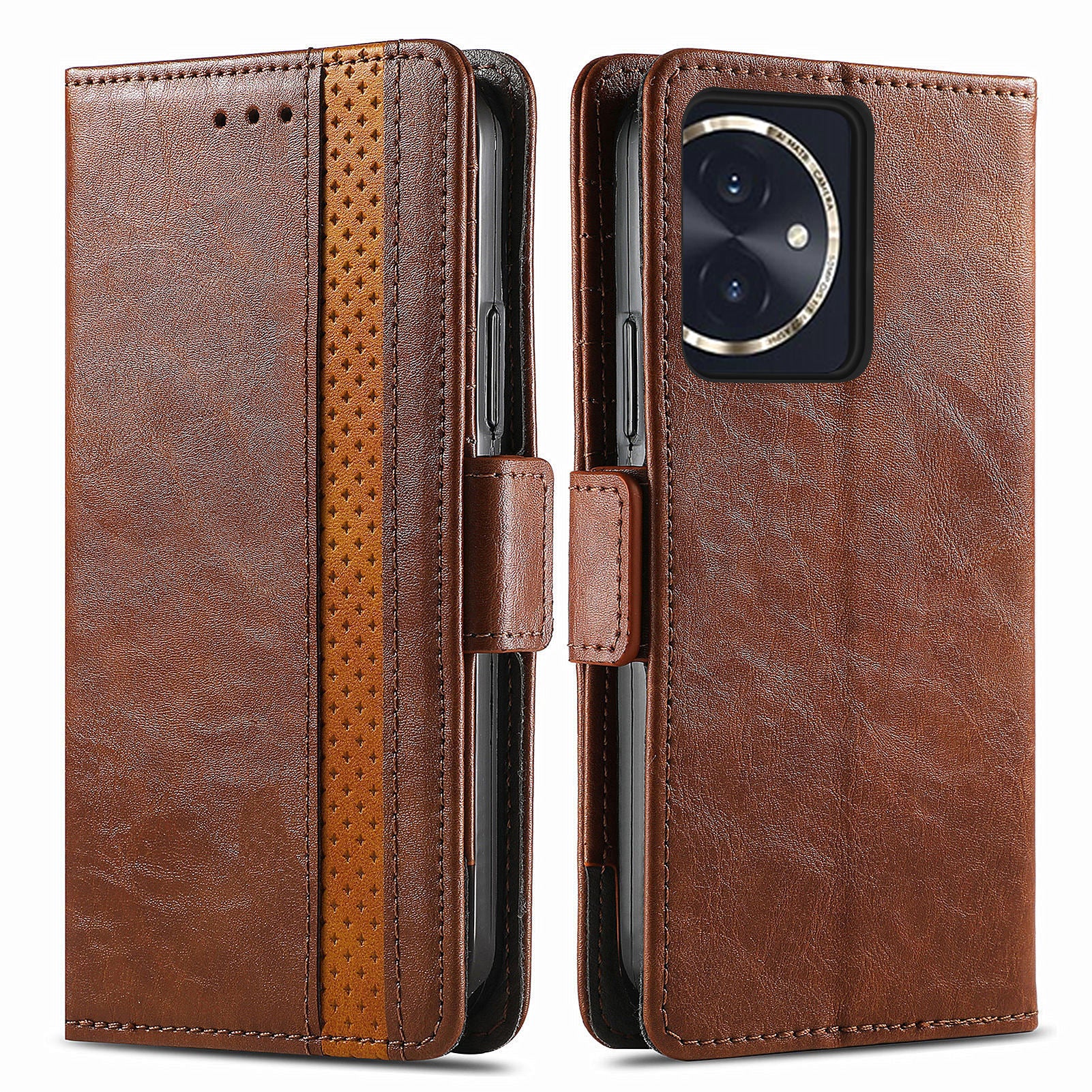 CASENEO 002 Series For Honor 100 5G Case RFID Blocking Leather Stand Phone Cover