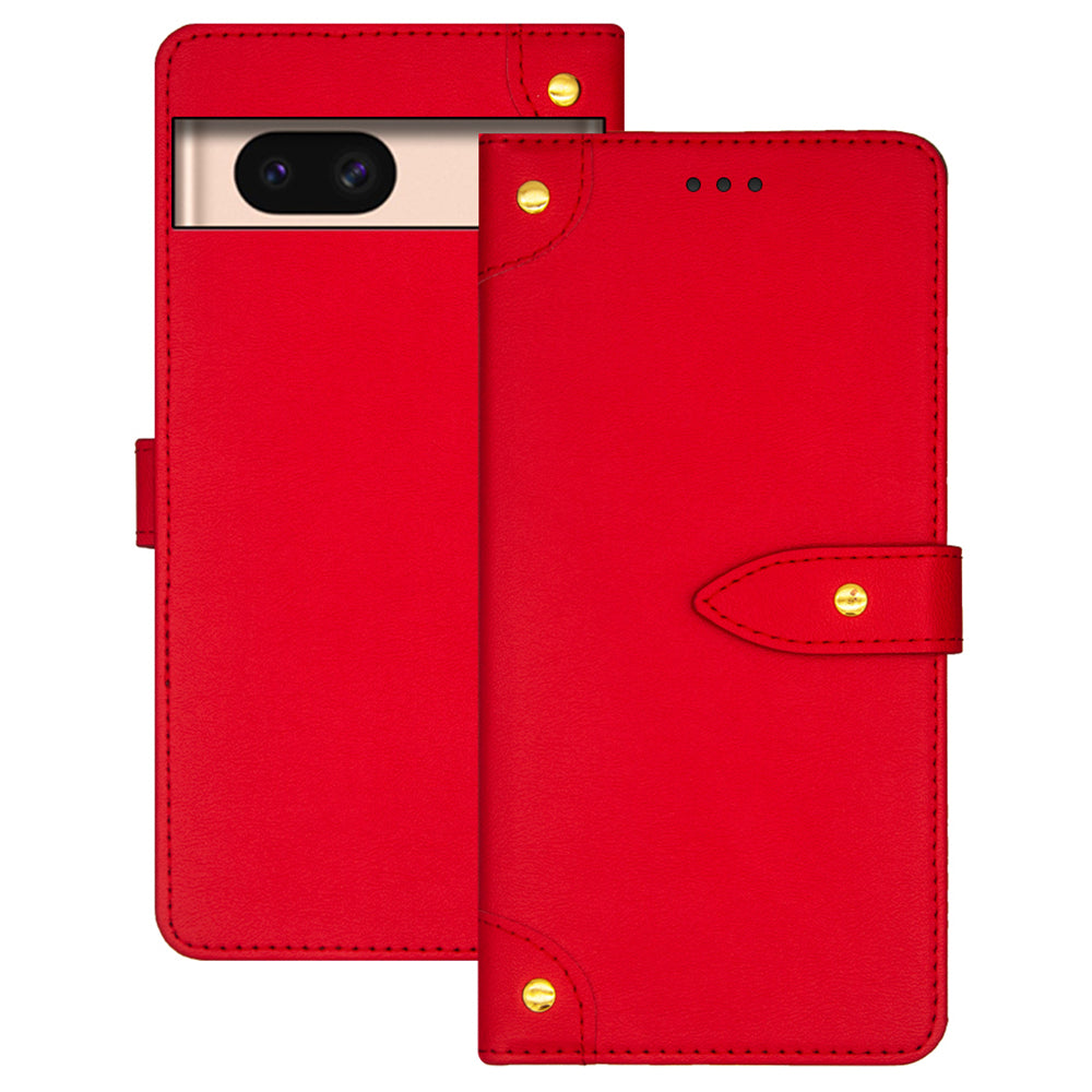 IDEWEI For Google Pixel 8a Case Stand PU Leather+TPU Scratch-proof Phone Cover