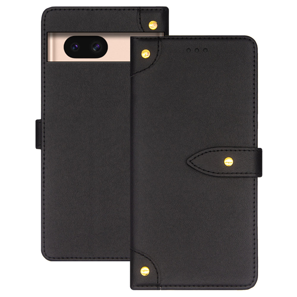 IDEWEI For Google Pixel 8a Case Stand PU Leather+TPU Scratch-proof Phone Cover