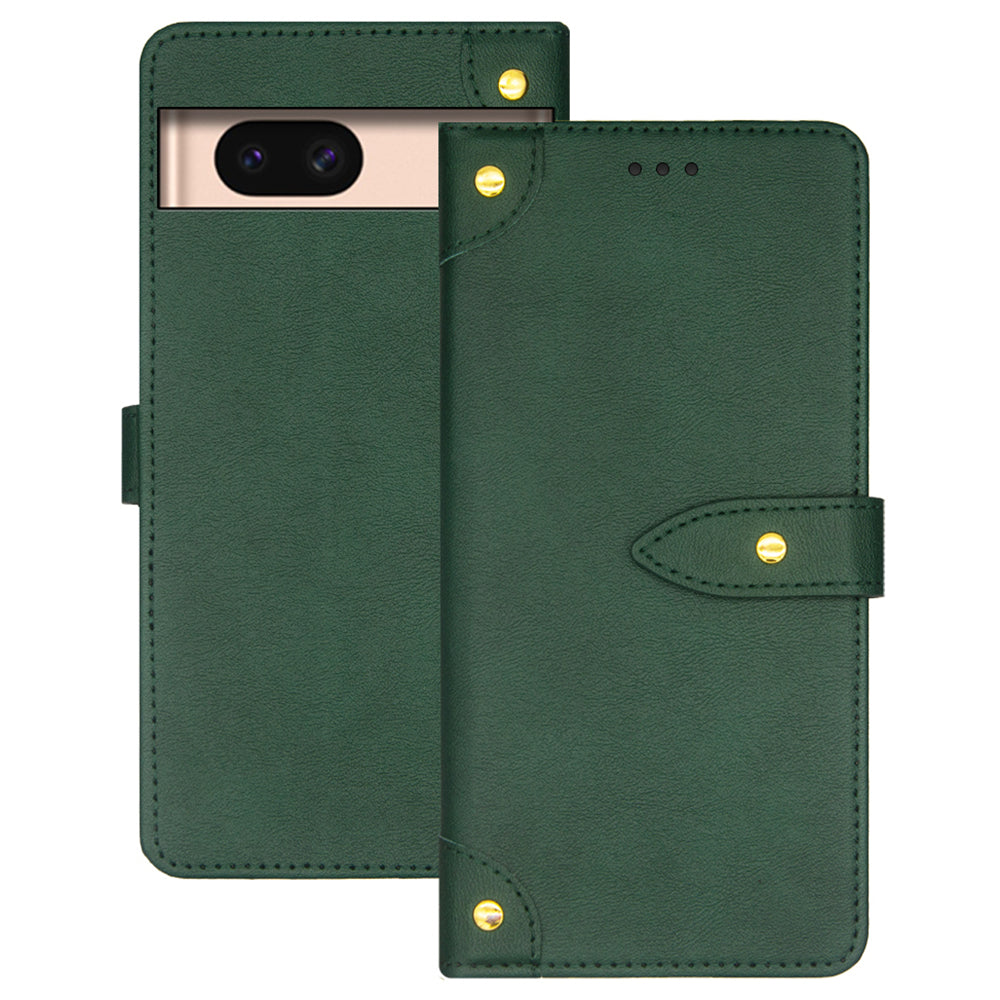 IDEWEI For Google Pixel 8a Case Stand PU Leather+TPU Scratch-proof Phone Cover