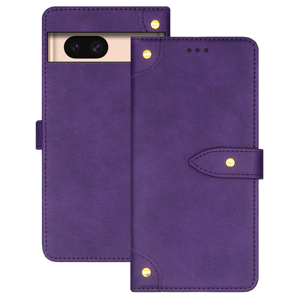 IDEWEI For Google Pixel 8a Case Stand PU Leather+TPU Scratch-proof Phone Cover