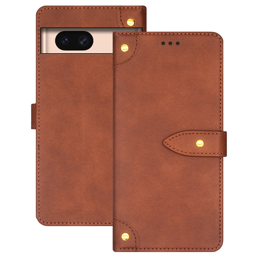 IDEWEI For Google Pixel 8a Case Stand PU Leather+TPU Scratch-proof Phone Cover