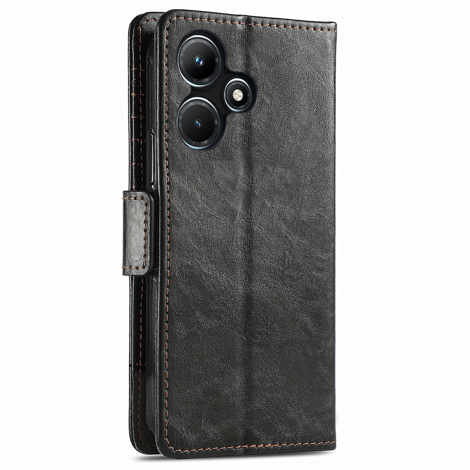 CASENEO 002 Series For Transsion Infinix Hot 30i Case PU Leather Flip Shockproof Phone Cover RFID Blocking