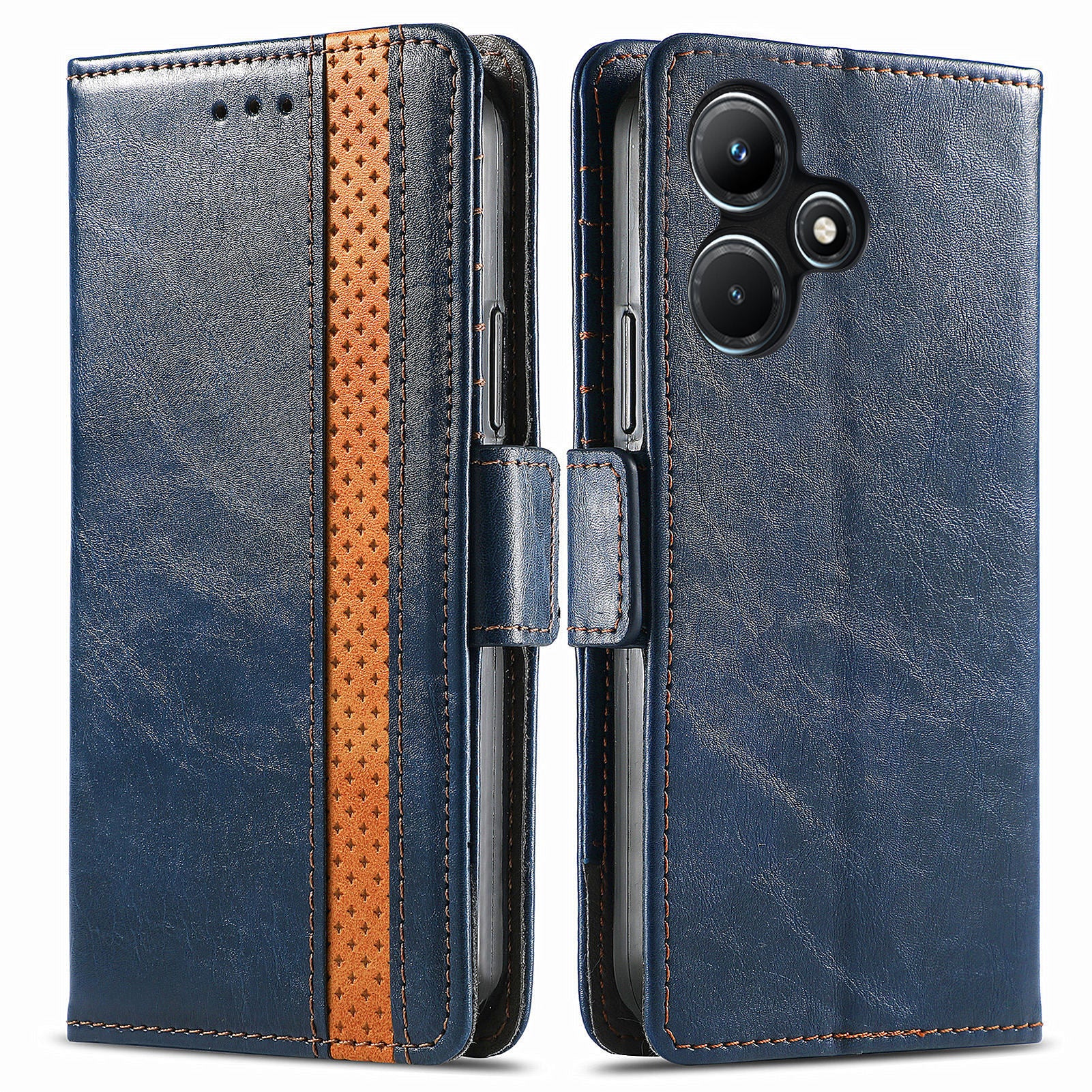 CASENEO 002 Series For Transsion Infinix Hot 30i Case PU Leather Flip Shockproof Phone Cover RFID Blocking
