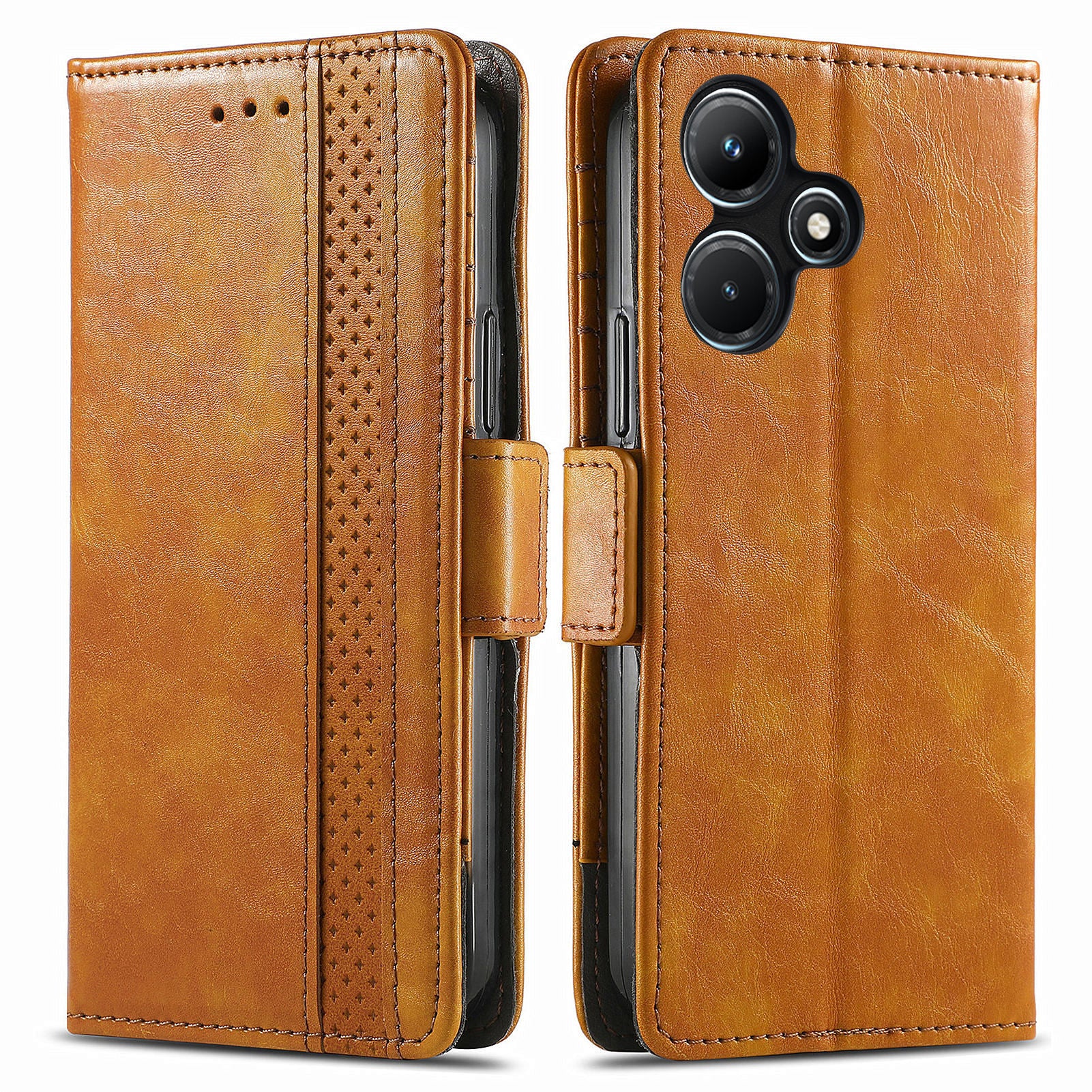 CASENEO 002 Series For Transsion Infinix Hot 30i Case PU Leather Flip Shockproof Phone Cover RFID Blocking