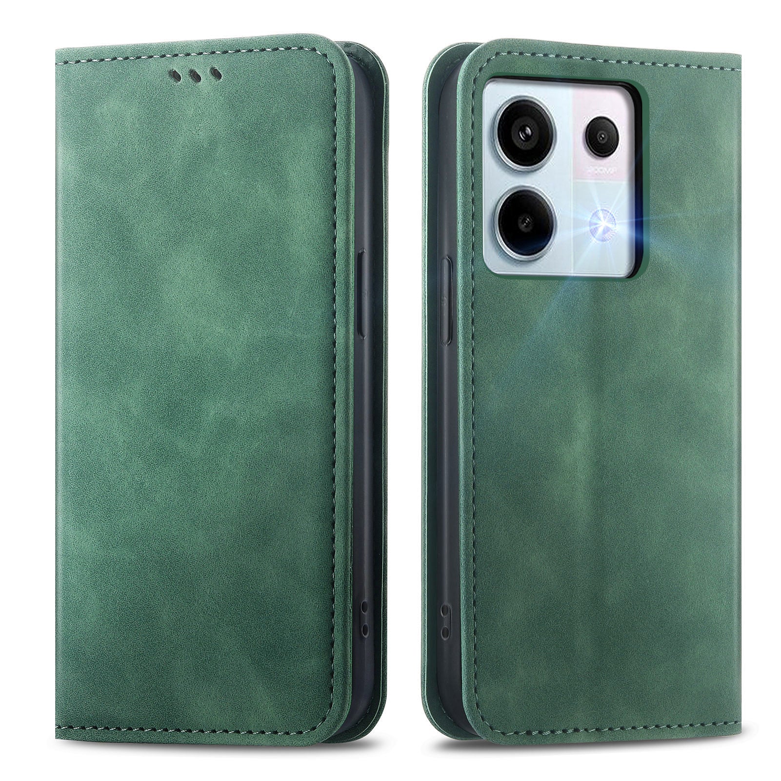 For Xiaomi Redmi Note 13 Pro 5G / Poco X6 5G Case PU Leather Skin-touch Wallet Phone Cover