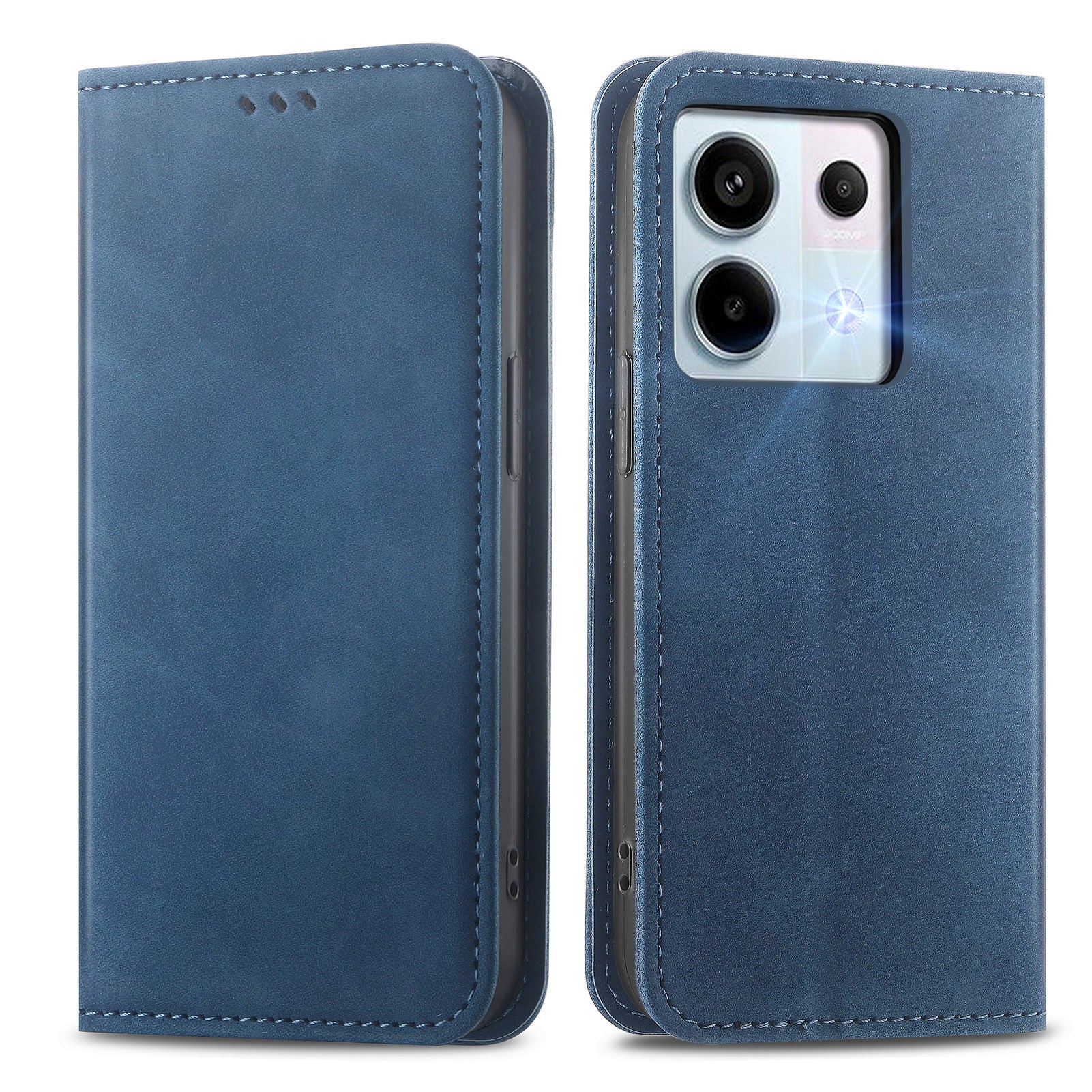 For Xiaomi Redmi Note 13 Pro 5G / Poco X6 5G Case PU Leather Skin-touch Wallet Phone Cover