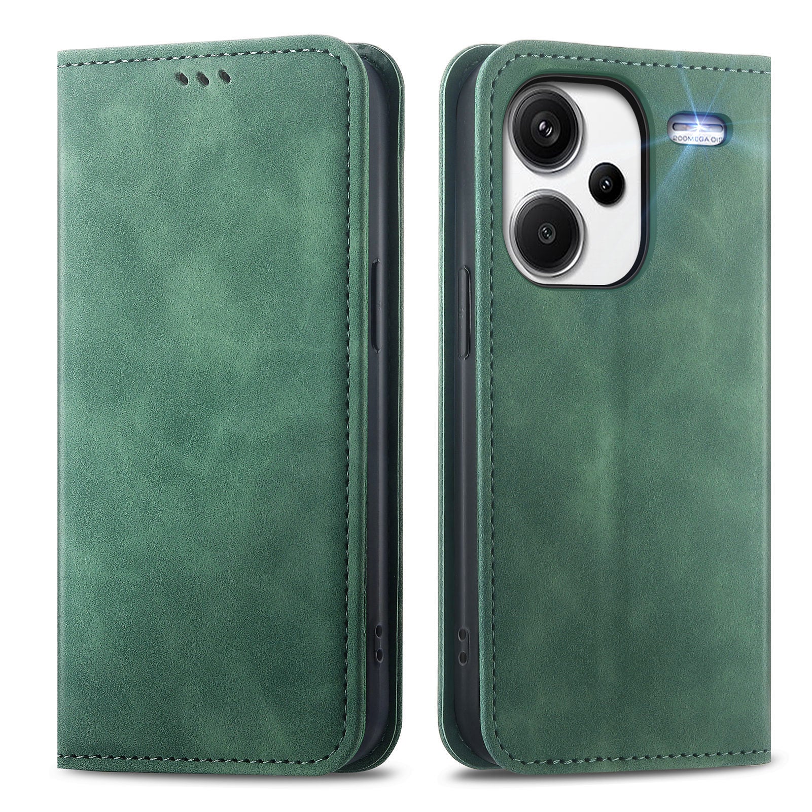 For Xiaomi Redmi Note 13 Pro+ 5G Leather Wallet Case Magnetic Closing Skin-touch Phone Cover
