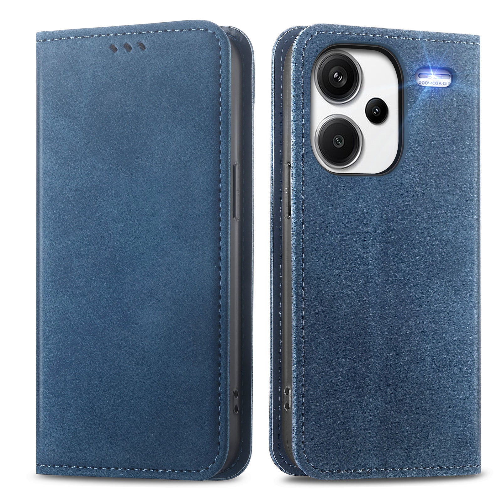 For Xiaomi Redmi Note 13 Pro+ 5G Leather Wallet Case Magnetic Closing Skin-touch Phone Cover