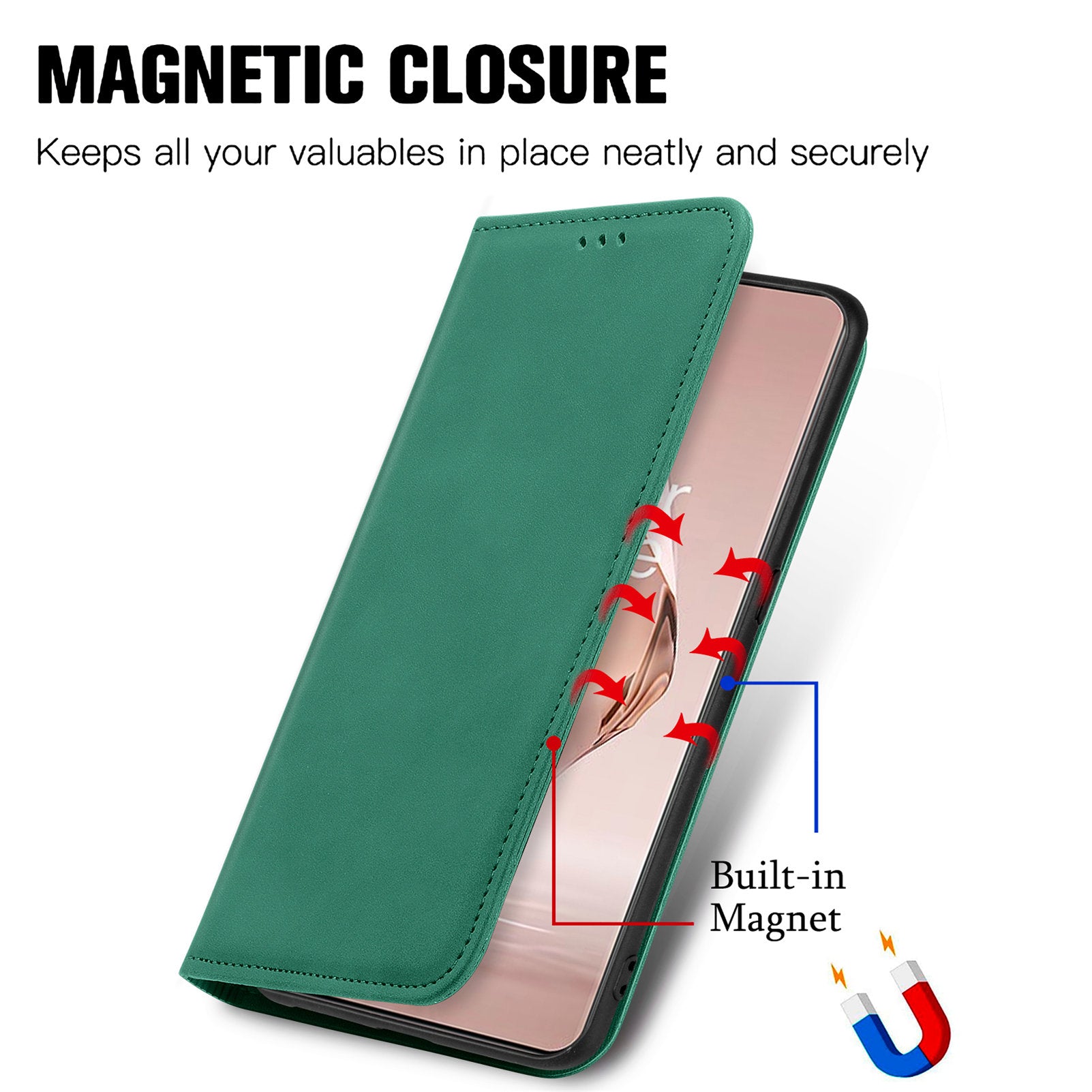 For OnePlus Ace 3 5G / 12R 5G Phone Case Magnetic Auto Closing Skin-touch Cover