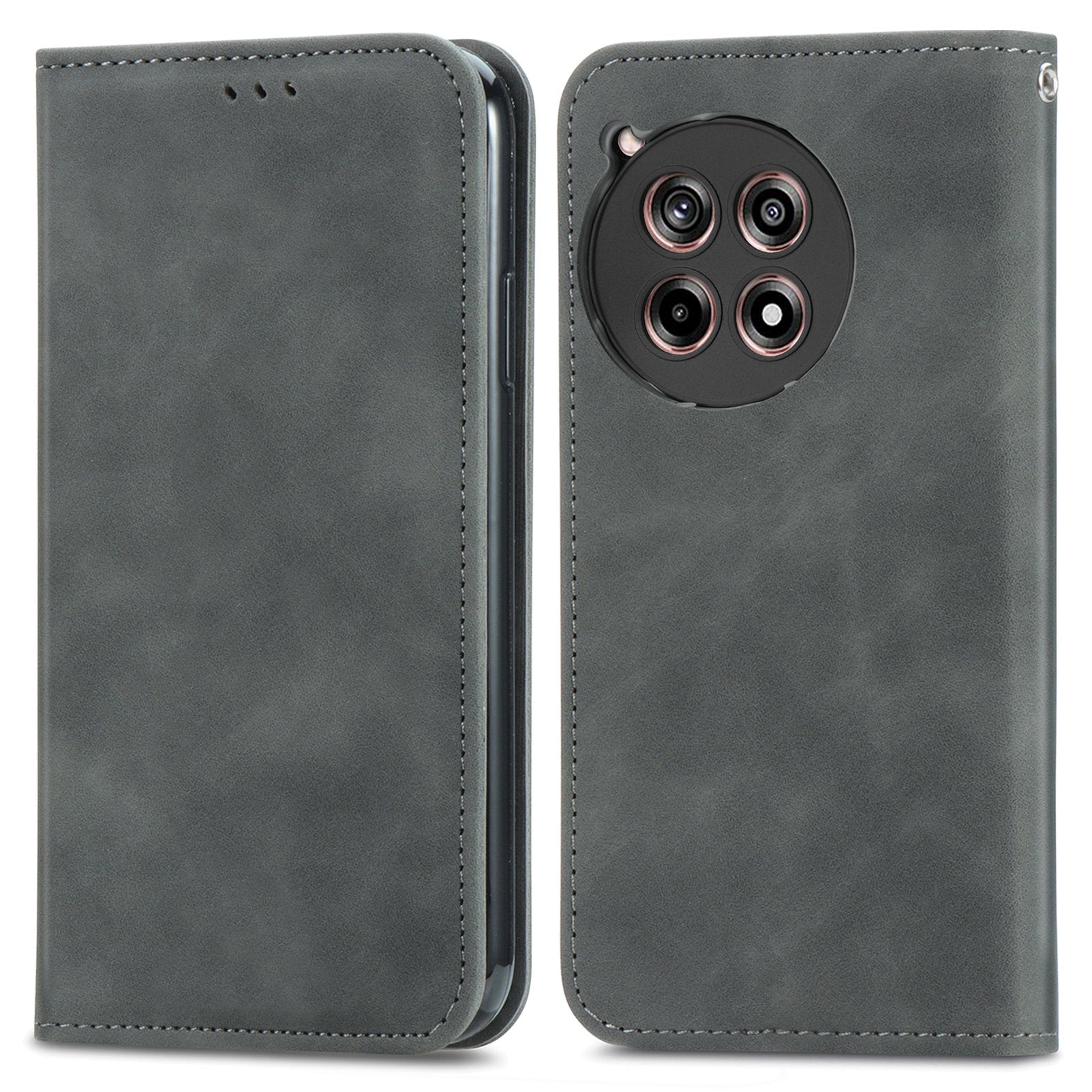 For OnePlus Ace 3 5G / 12R 5G Phone Case Magnetic Auto Closing Skin-touch Cover