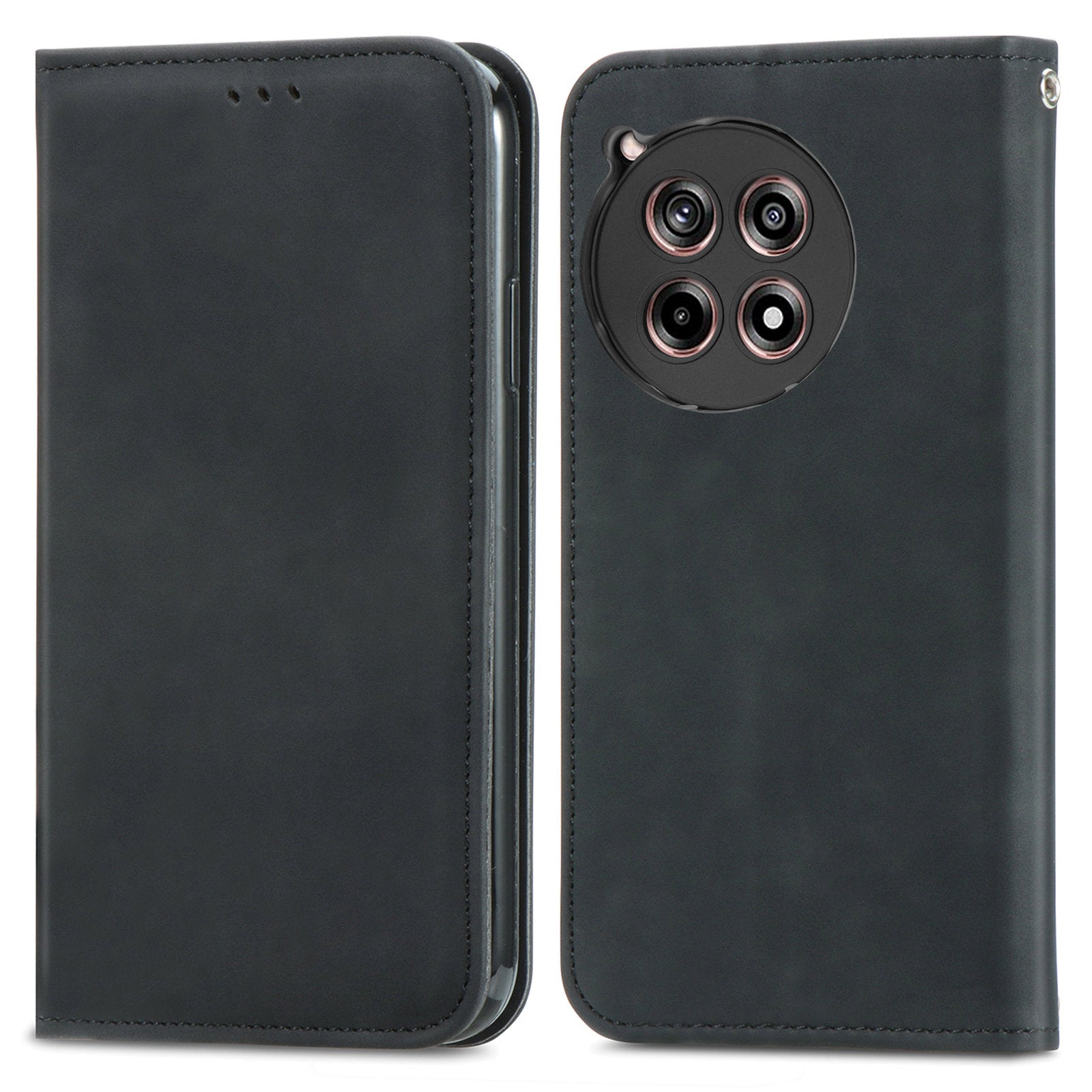 For OnePlus Ace 3 5G / 12R 5G Phone Case Magnetic Auto Closing Skin-touch Cover