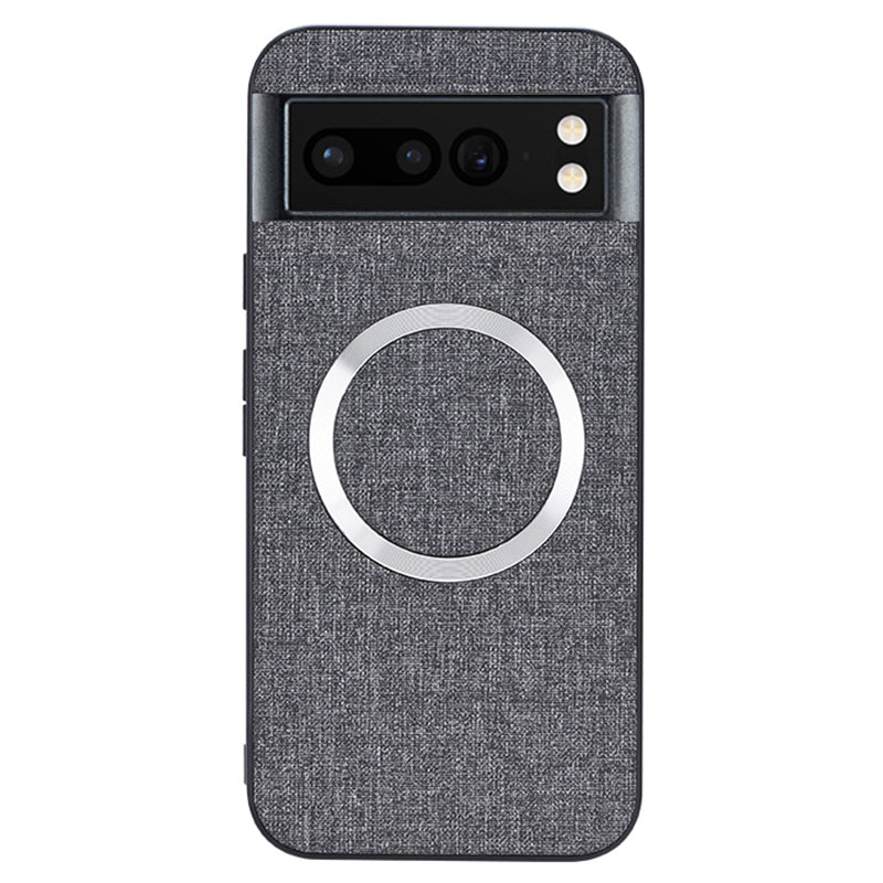 For Google Pixel 8 Pro Magnetic Case TPU+Cloth Dirt-Resistant Phone Cover