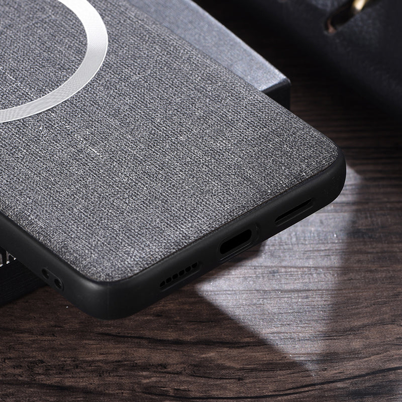 For Google Pixel 8 Pro Magnetic Case TPU+Cloth Dirt-Resistant Phone Cover