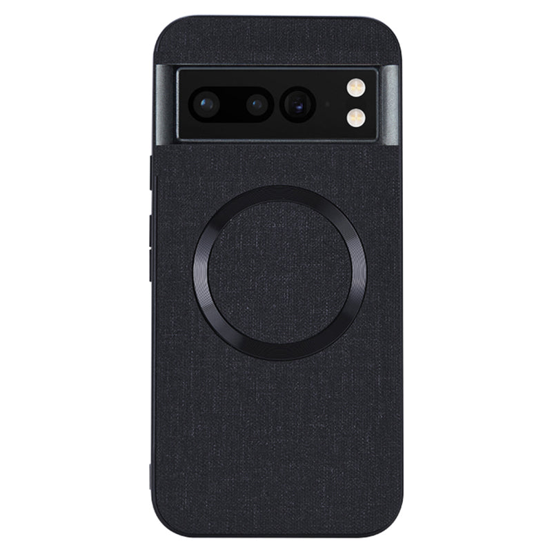 For Google Pixel 8 Pro Magnetic Case TPU+Cloth Dirt-Resistant Phone Cover
