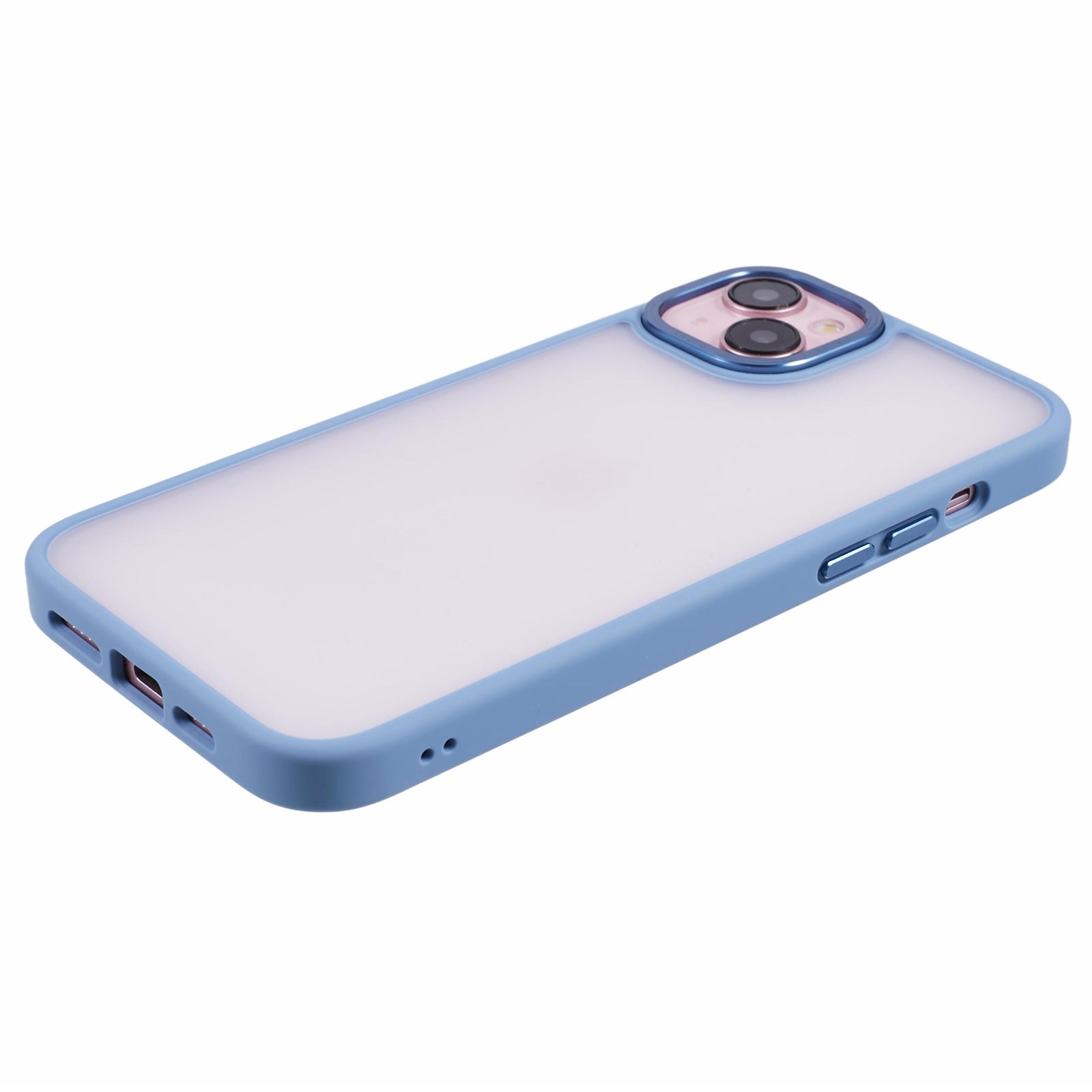 TGVI'S Vibrant Series For iPhone 14 Plus Phone Case Bump Proof PC+TPU Metal Camera Ring Shell